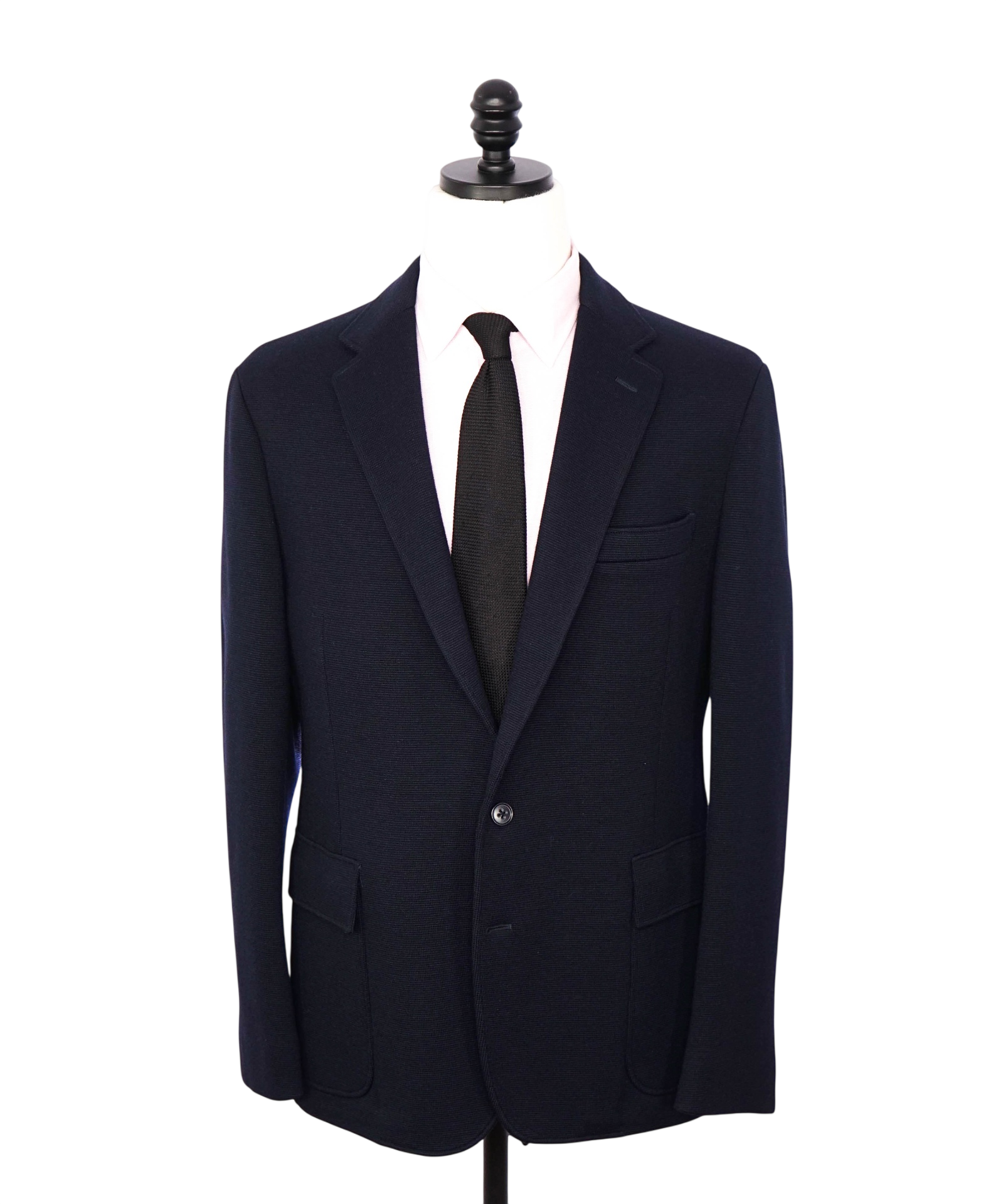 $2,495 RALPH LAUREN PURPLE LABEL - Navy Waffle Knit Wool Blazer - 42R