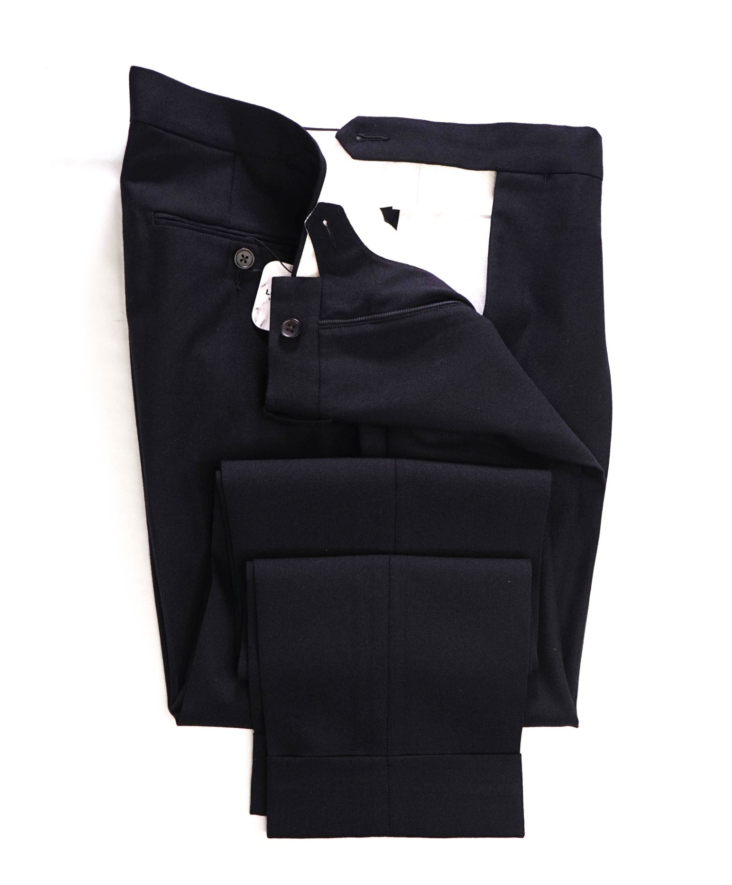 $209 SUITSUPPLY - Textured Navy Black Wool Pants - 36W