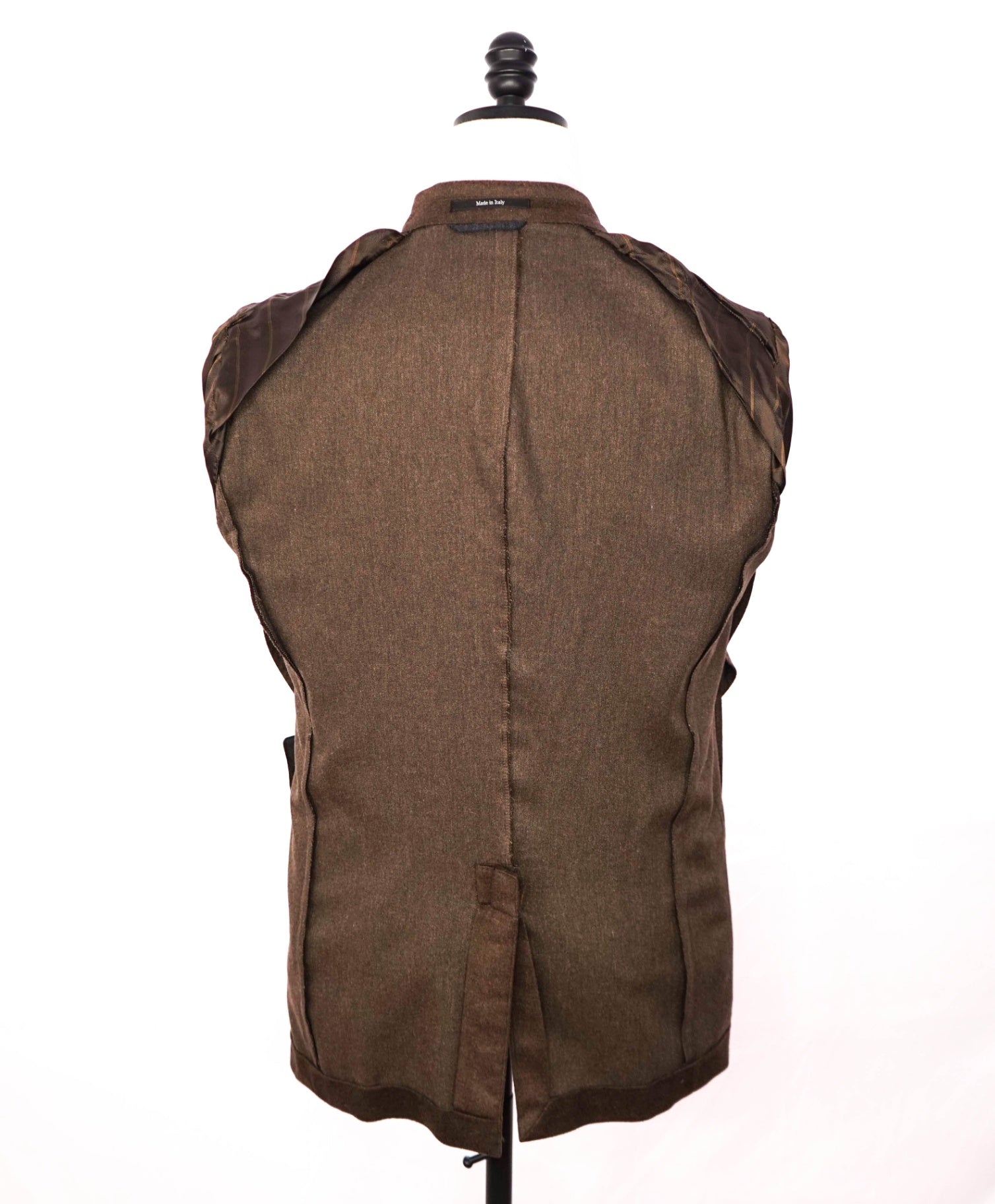 $4,895 ZEGNA - Brown 100% Silk + LAMB SUEDE Blazer - 38R