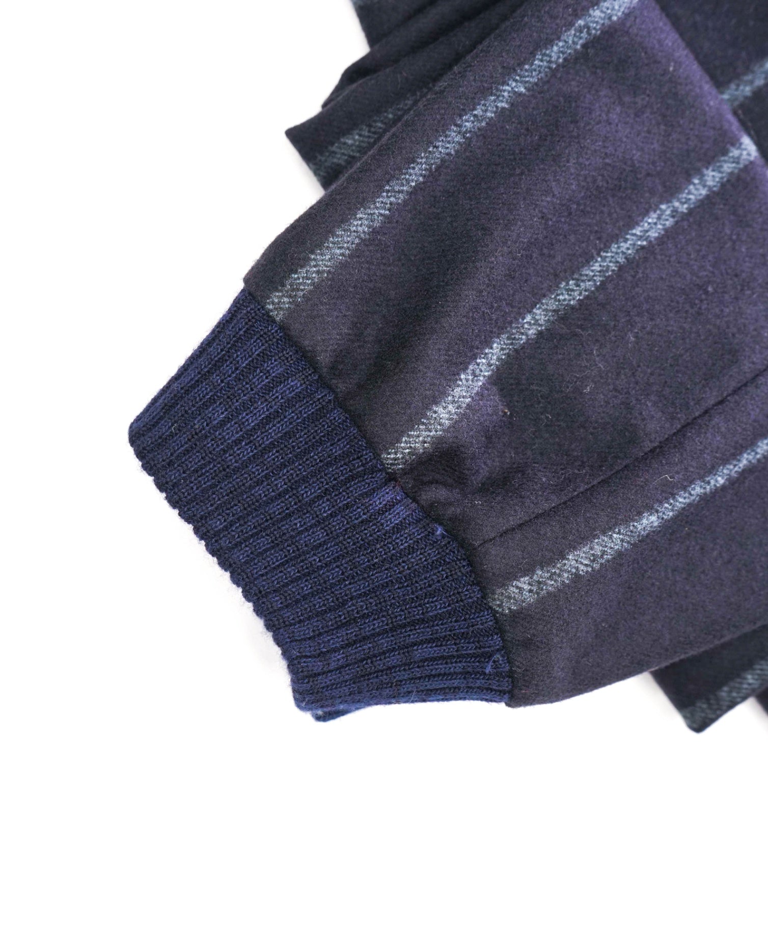 $1,000 ETRO - Navy Blue Stripes Flannel Jogger Pants - 34W