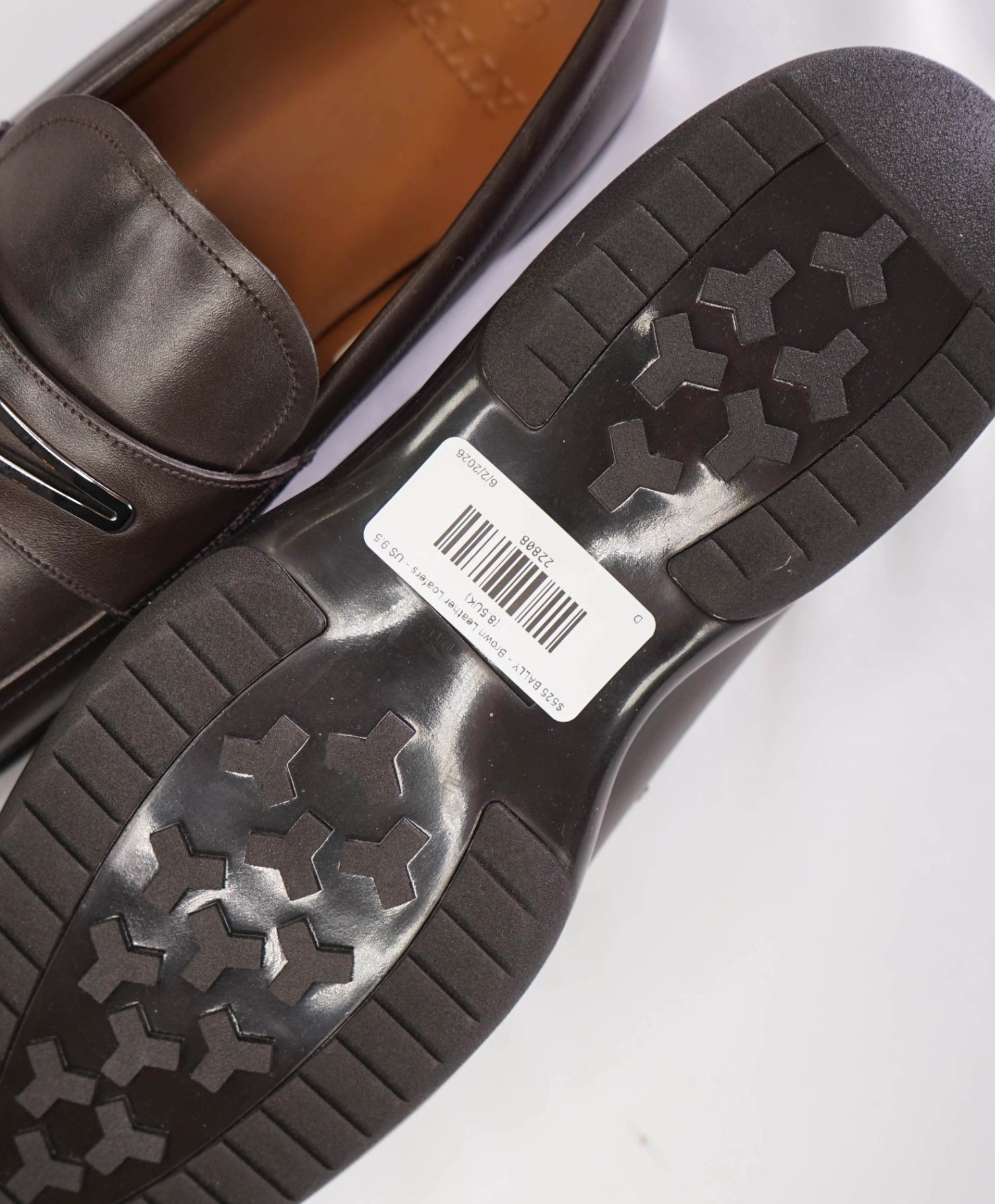$525 BALLY - Brown Leather Loafers - US 9.5 (8.5UK)