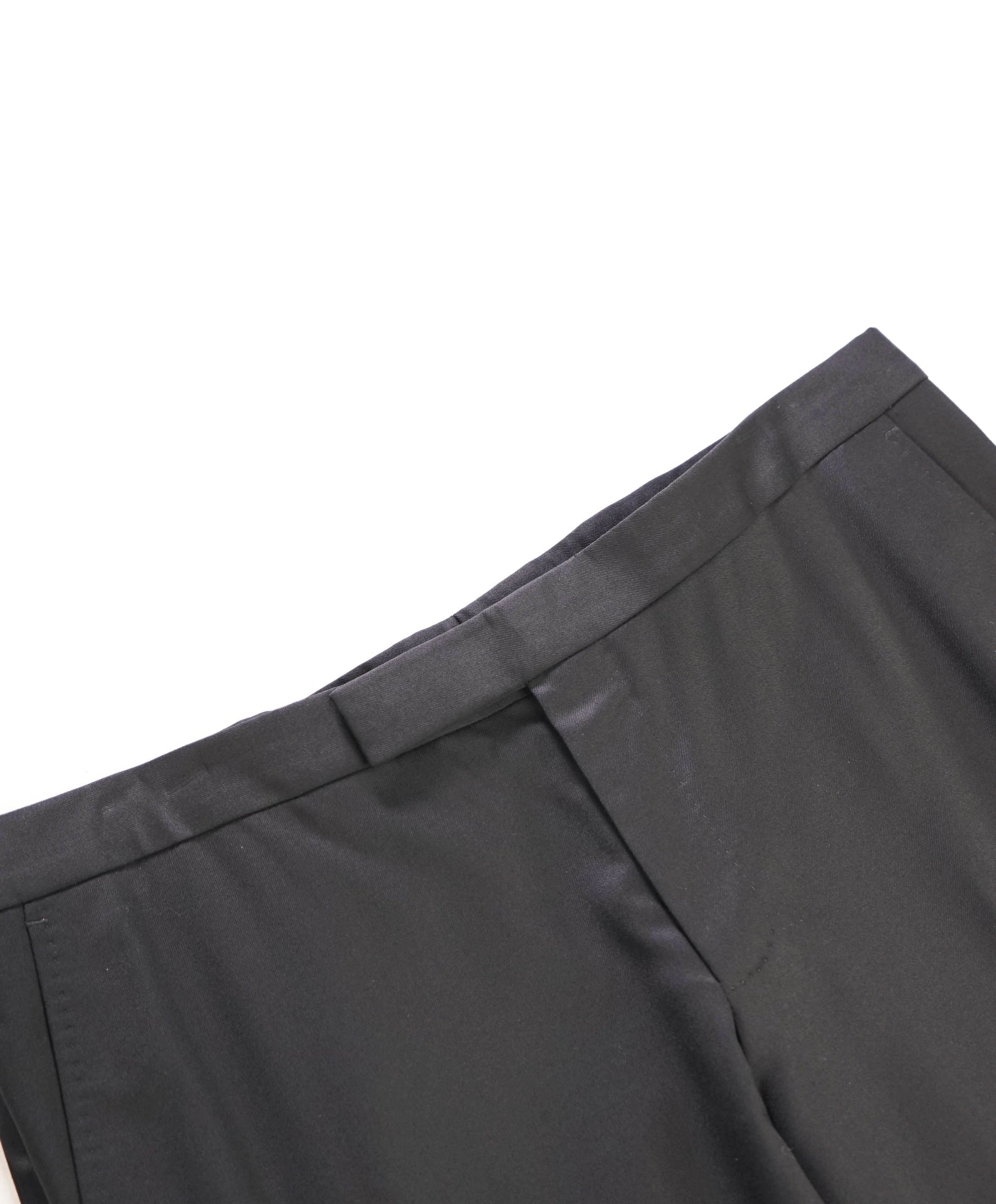$790 Z ZEGNA - Black Wool Tuxedo Pants - 38W