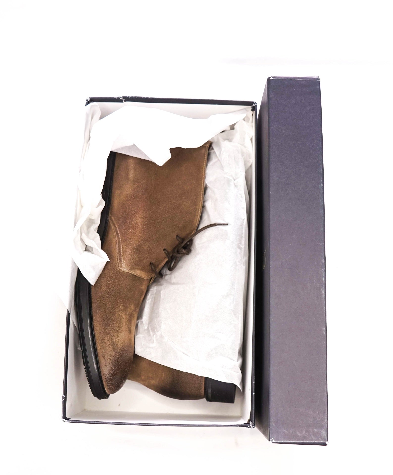 $975 DOUCAL'S - Tan Suede Distressed Chukka Boots - US 10 (43EU)