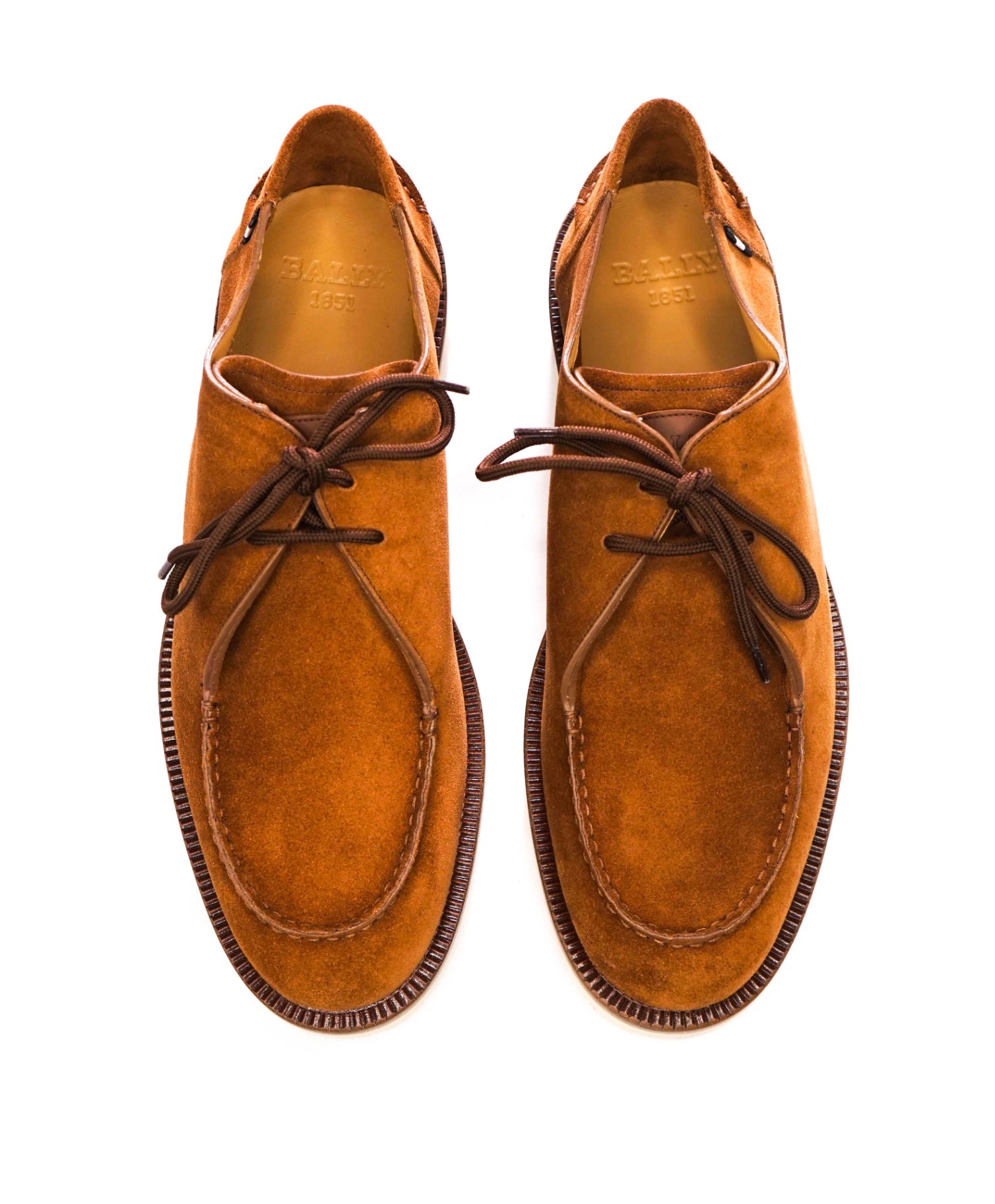 $820 BALLY - Brown Suede Derby - US 11 (10UK)