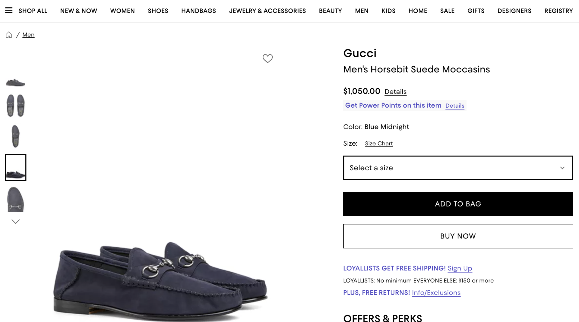 $1,090 GUCCI - Navy Blue Suede Unlined Venetian Loafers - US 9 (8.5G)