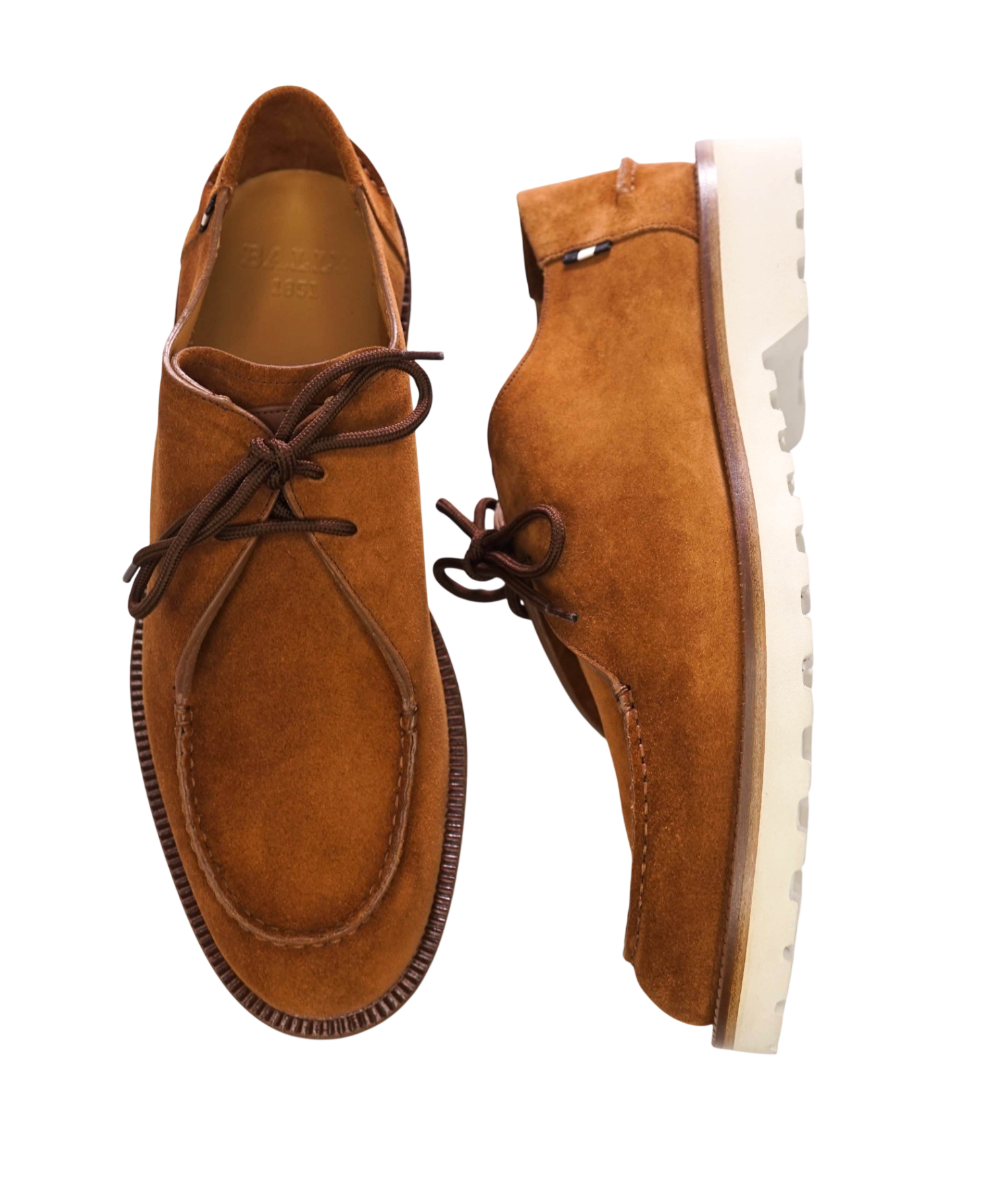 $820 BALLY - Brown Suede Derby - US 11 (10UK)