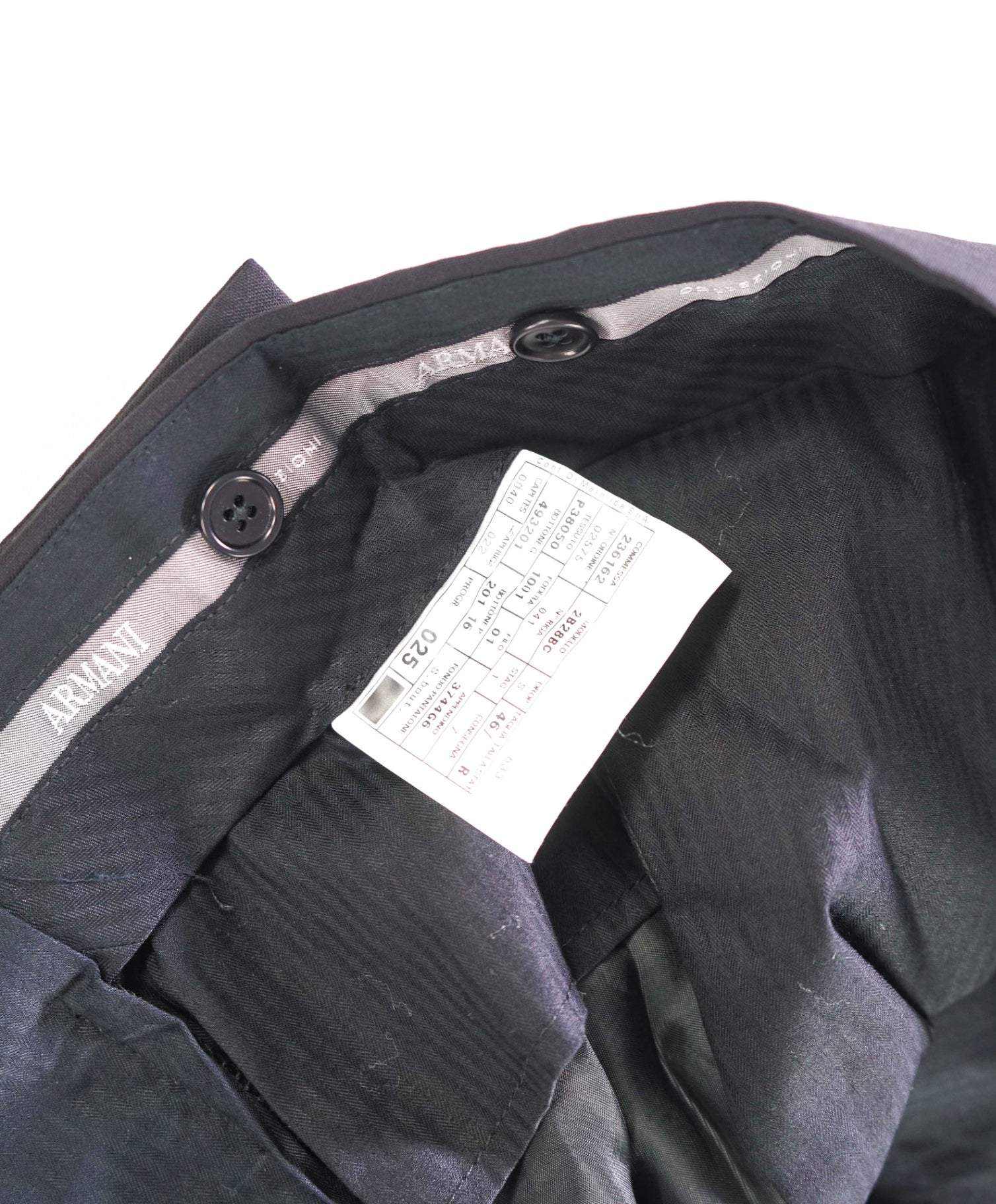 $695 ARMANI COLLEZIONI - Black Tuxedo Pants - 39W