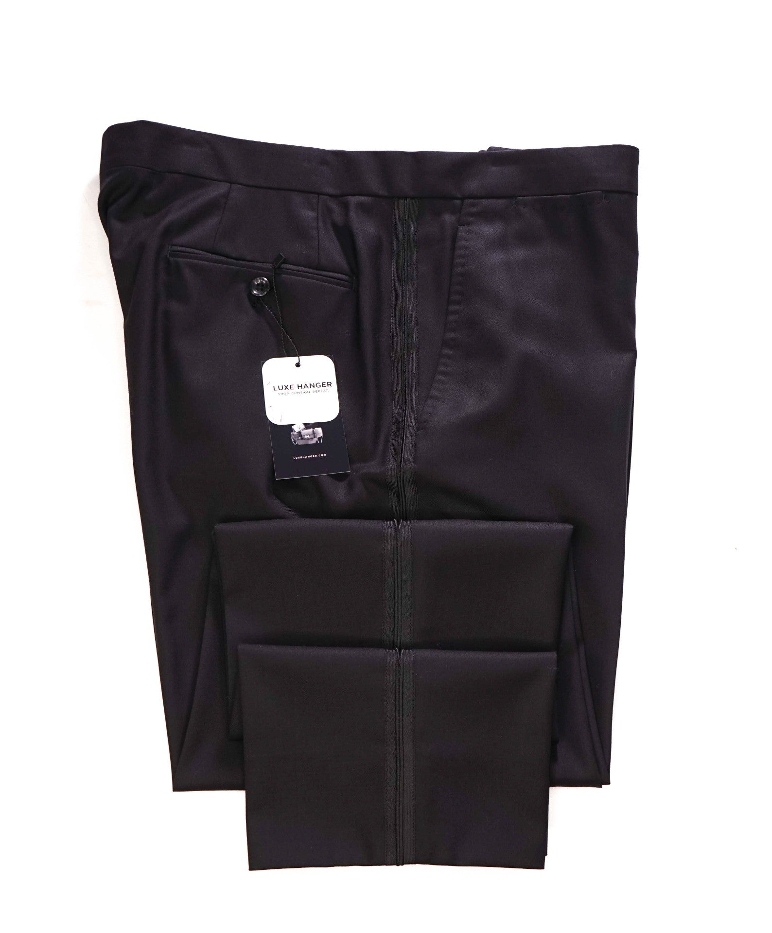 $1,275 GIORGIO ARMANI - *Custom 1 of 1* Black Tuxedo Pants - 36W