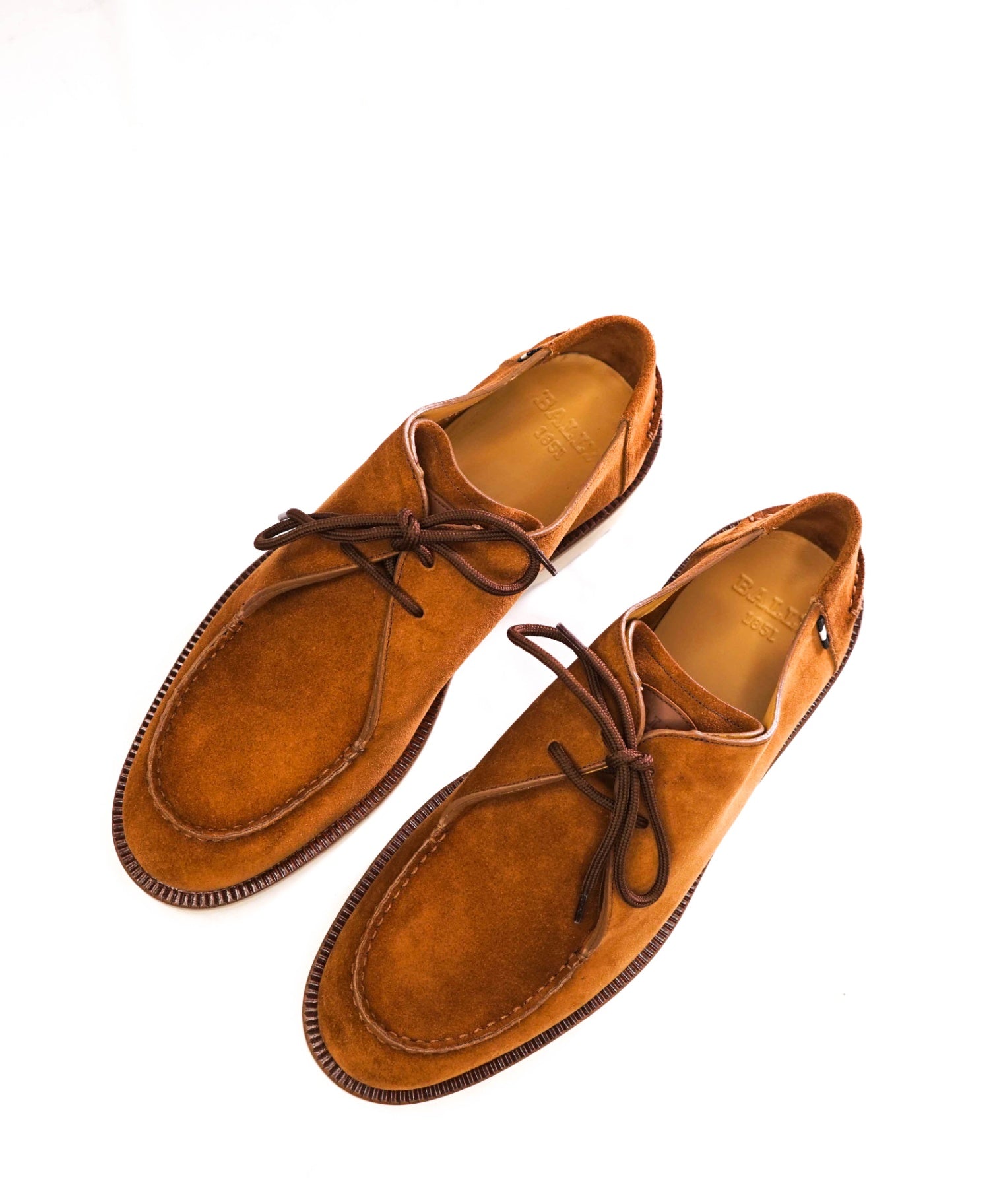 $820 BALLY - Brown Suede Derby - US 11 (10UK)