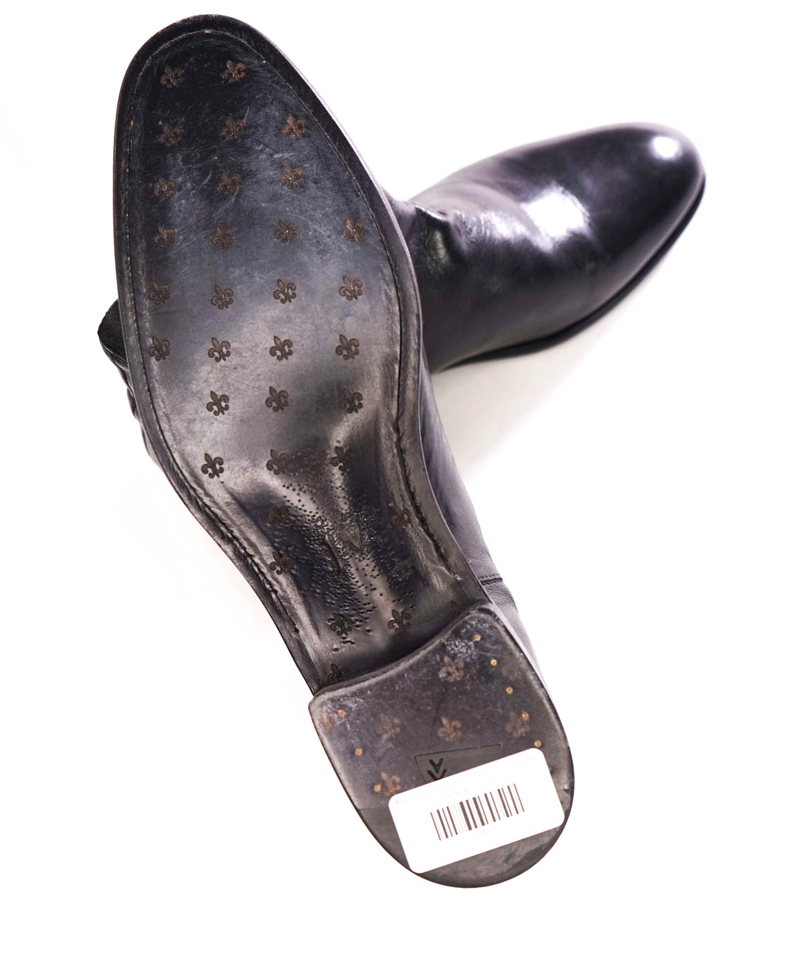 $898 JOHN VARVATOS - Dark Gray Distressed Leather Boots - 8.5