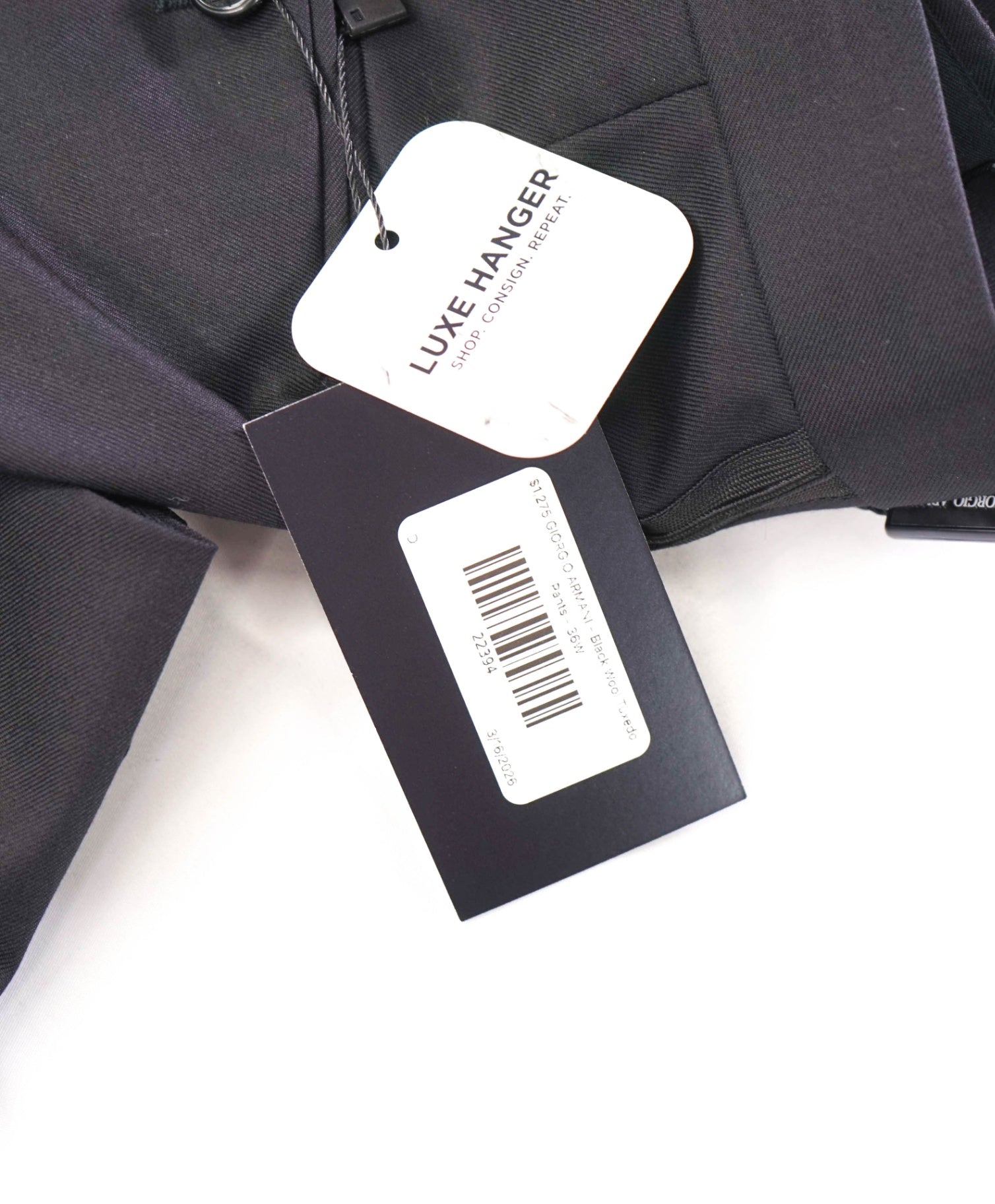 $1,275 GIORGIO ARMANI - *Custom 1 of 1* Black Tuxedo Pants - 36W
