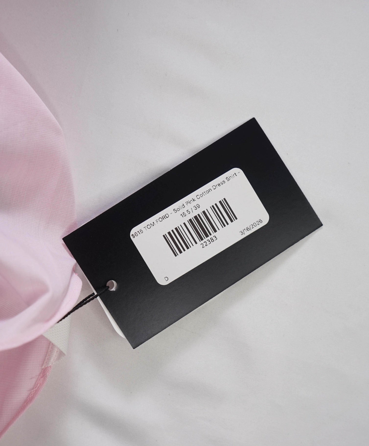 $615 TOM FORD - Solid Pink Cotton Dress Shirt - 15.5 / 39