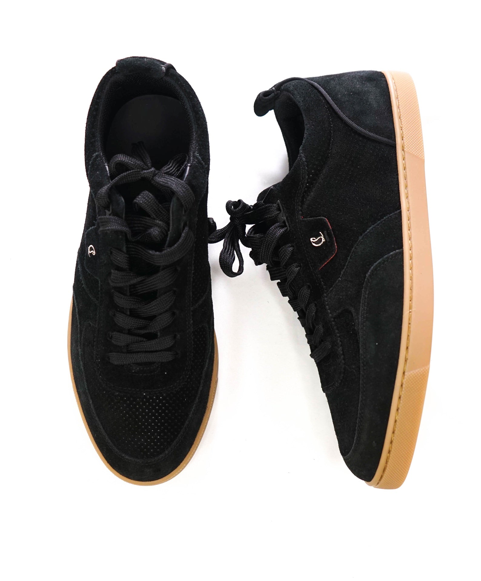$990 CHRISTIAN LOUBOUTIN - Black Suede Sneakers - US 10 (43EU)