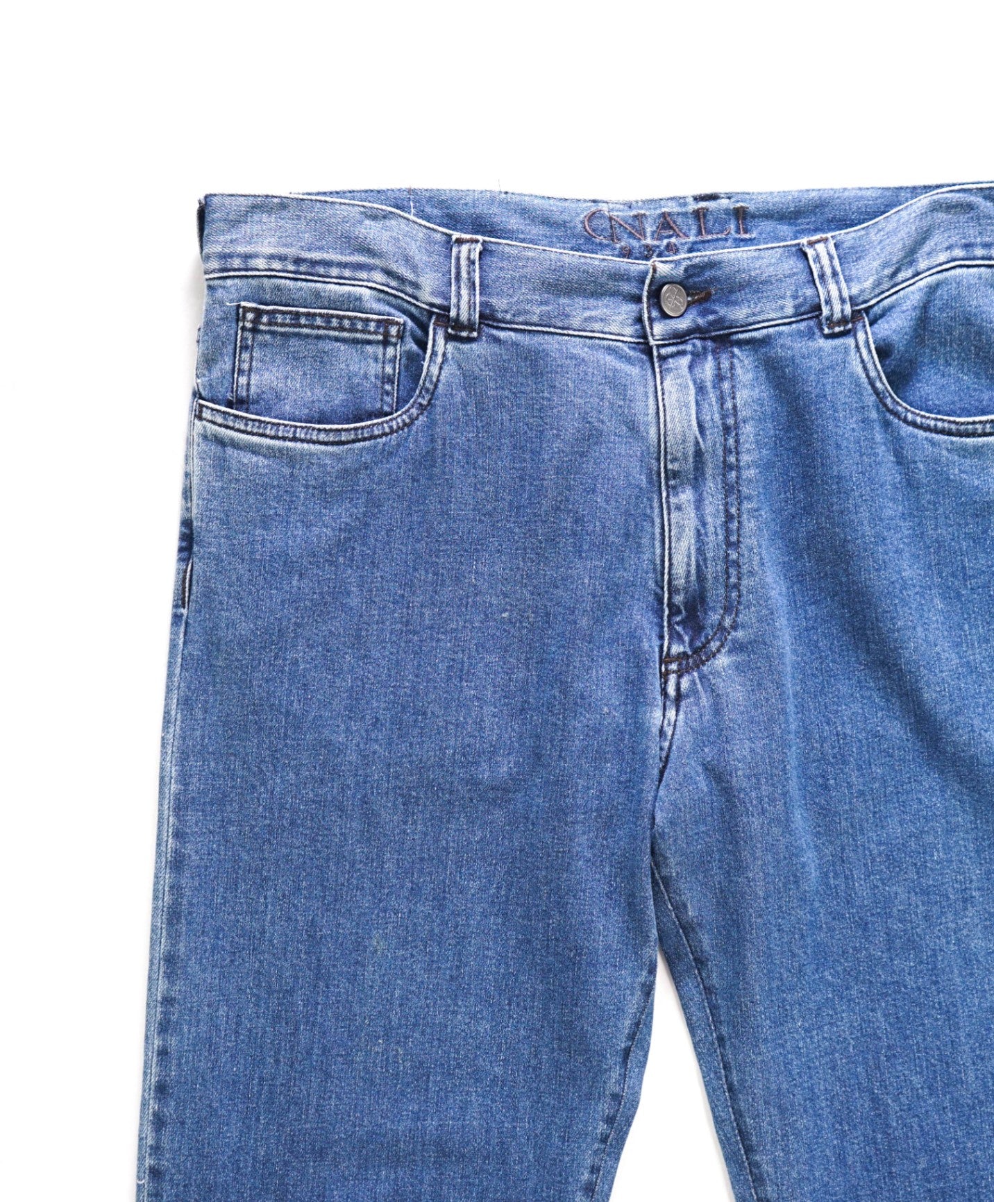 $675 CANALI - Light Wash Denim Jeans - 37W