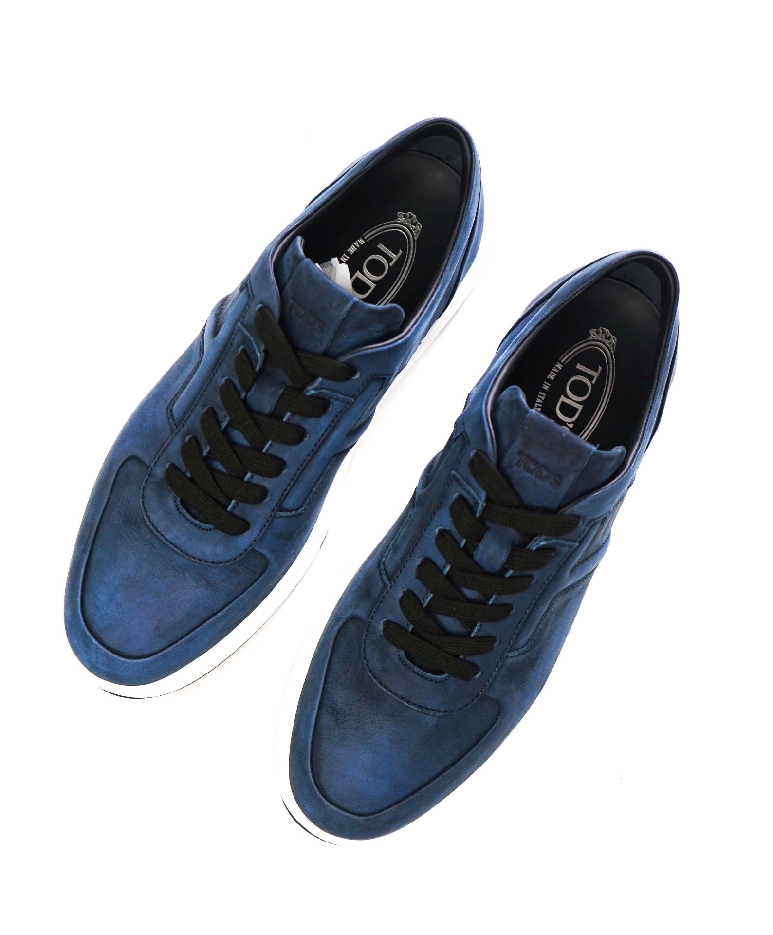 $995 TOD'S - Navy Blue Suede Sneakers - US 9 (8UK)