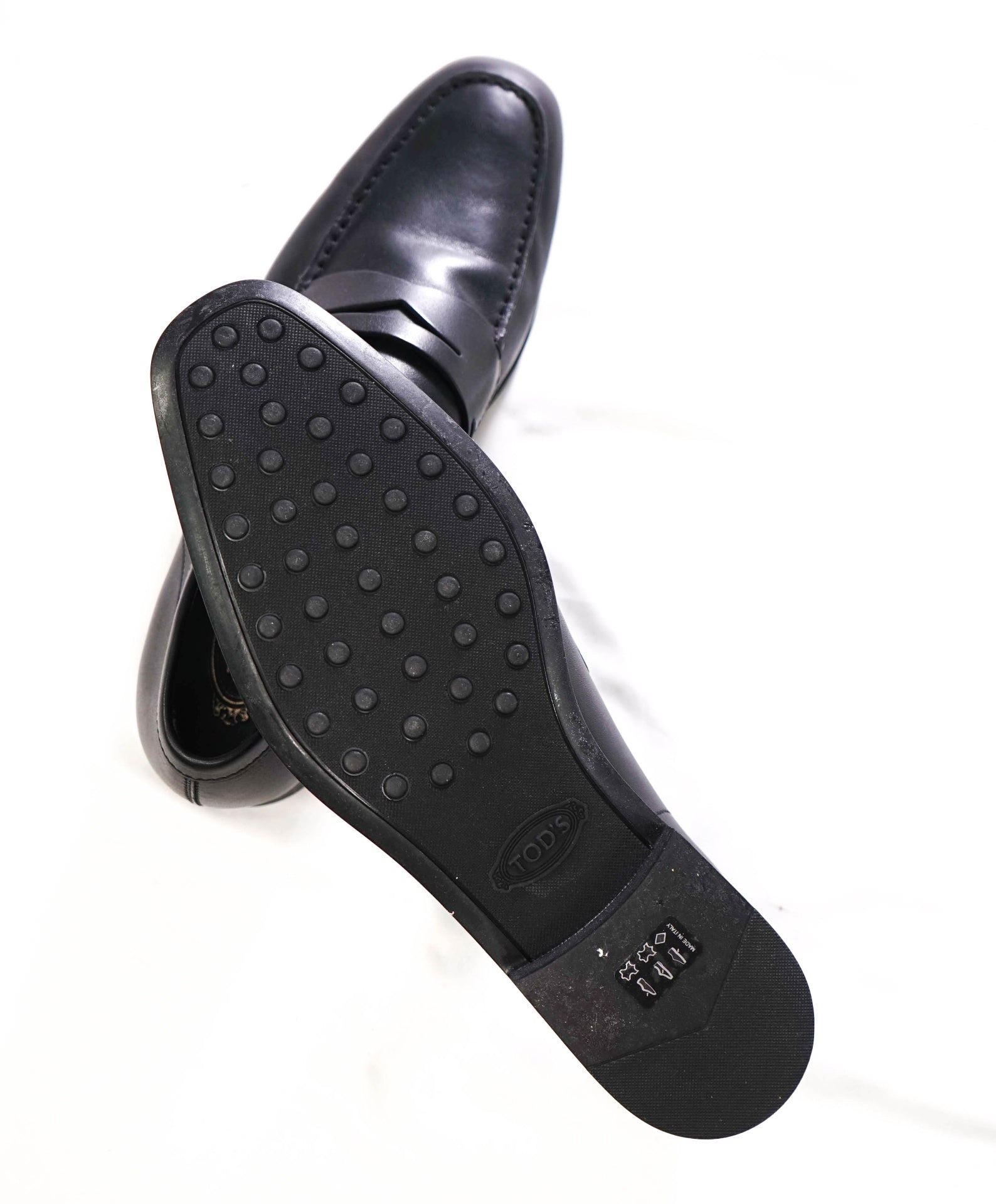 $925 TOD'S - Black Leather Loafers - US 9.5 (8.5UK)