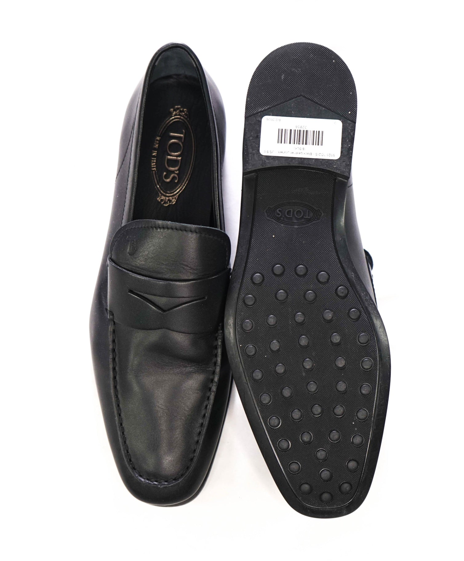 $925 TOD'S - Black Leather Loafers - US 9.5 (8.5UK)