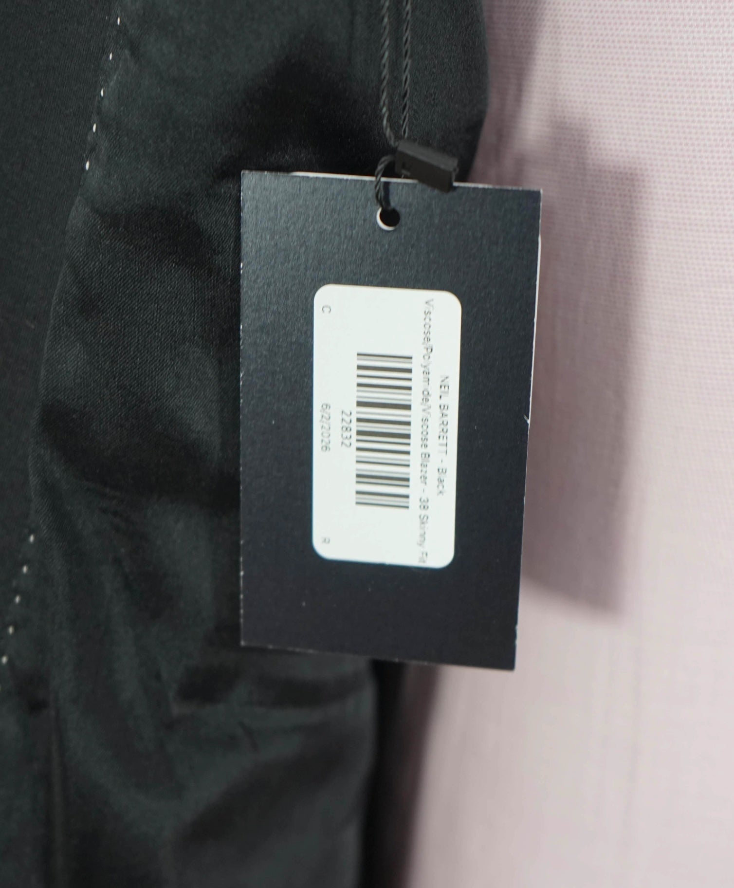 NEIL BARRETT - Black Viscose/Polyamide/Viscose Blazer - 38 Skinny Fit