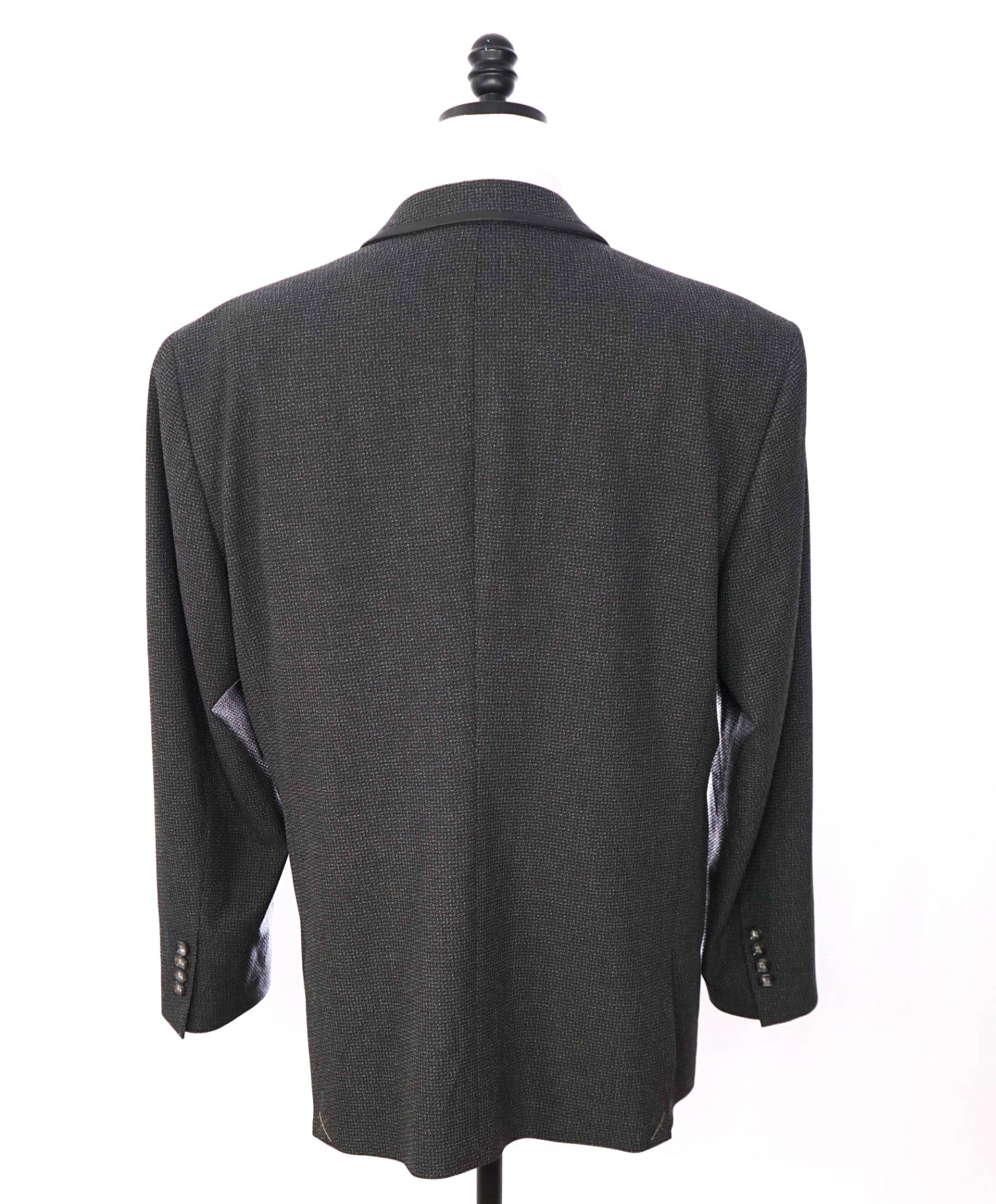 $375 "1 LIKE NO OTHER" - Gray Polyester/Viscose Peak Lapel Blazer - 46
