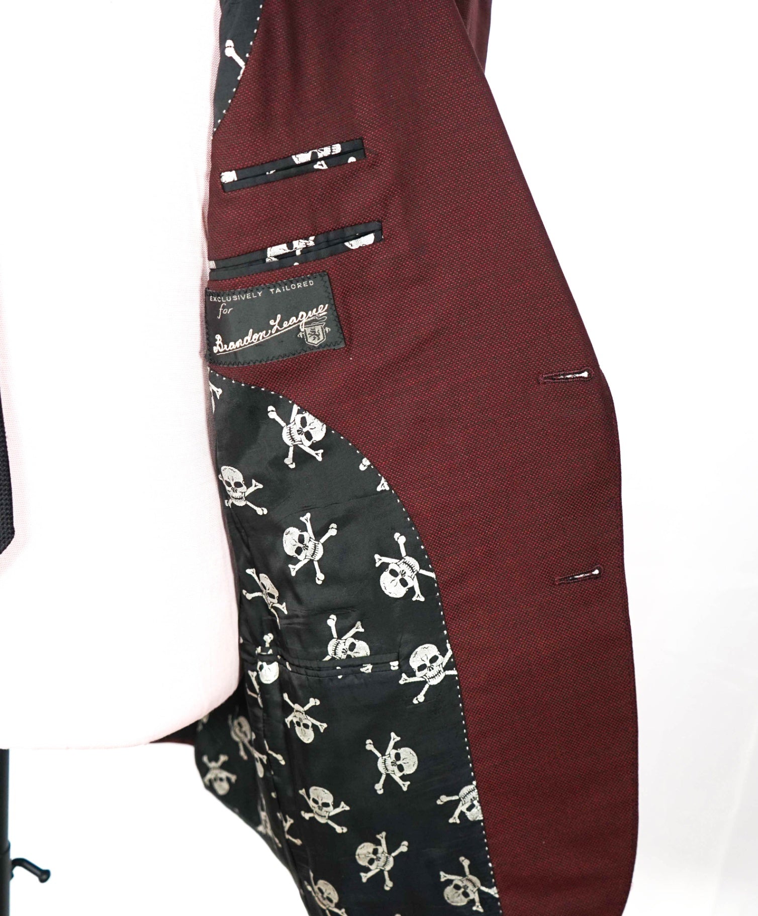 $5,950 DAVID AUGUST - *Made For MLBs Brandon League* Burgundy Blazer -42R