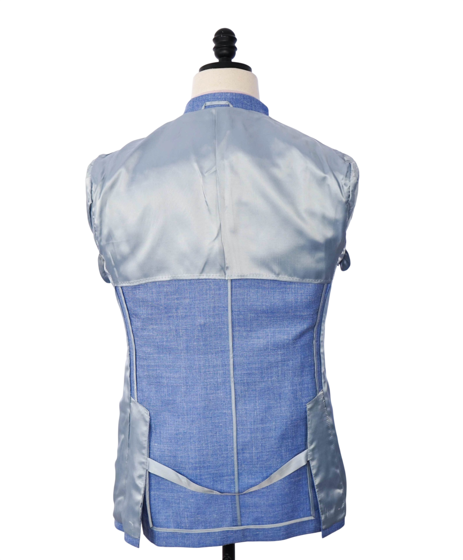 $1,395 VBC for BACK LAWRENCE - Light Blue Wool/Silk/Linen Blazer - 38R