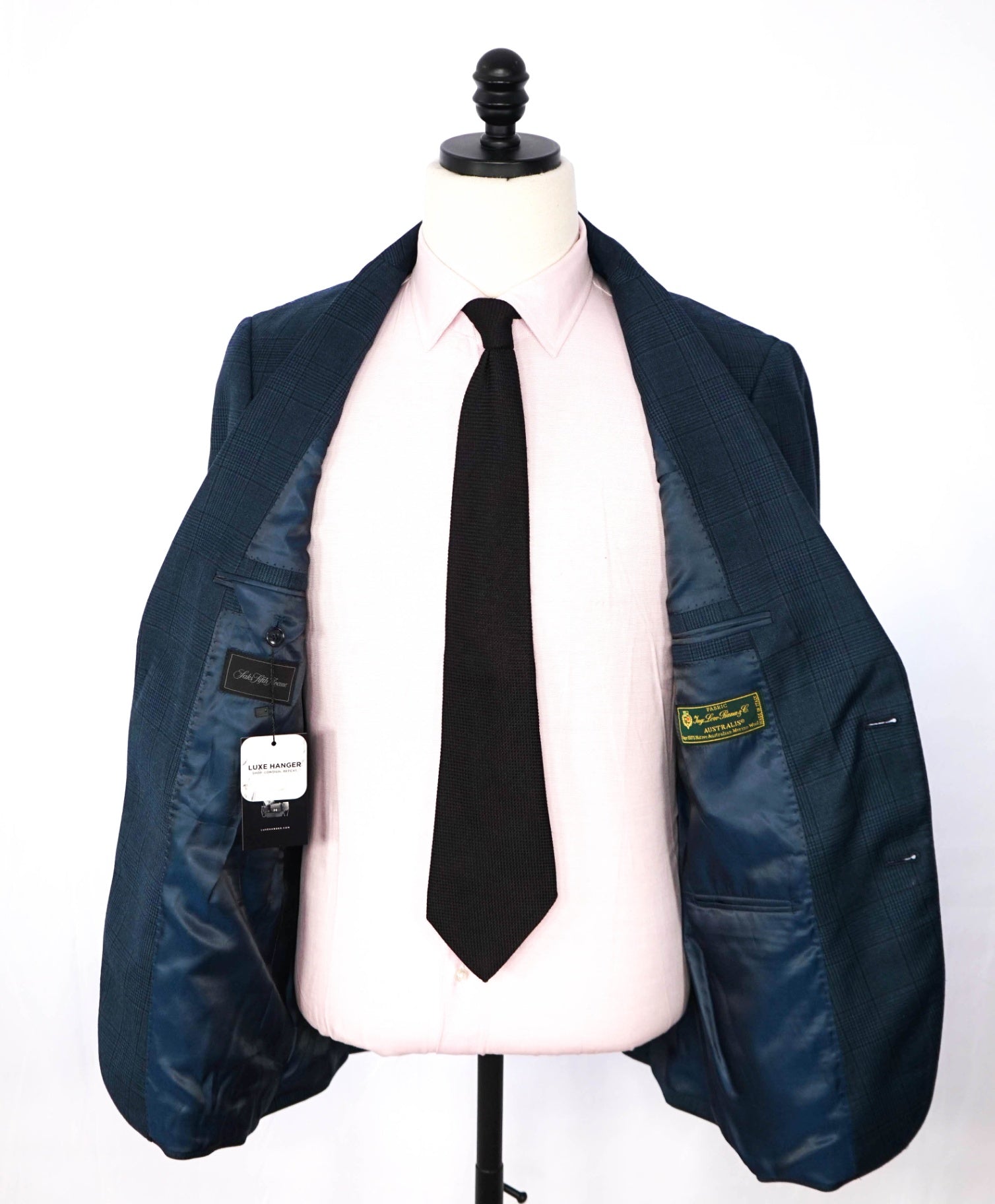 $1,295 LORO PIANA For S5A - Blue Plaid Wool Blazer - 40R