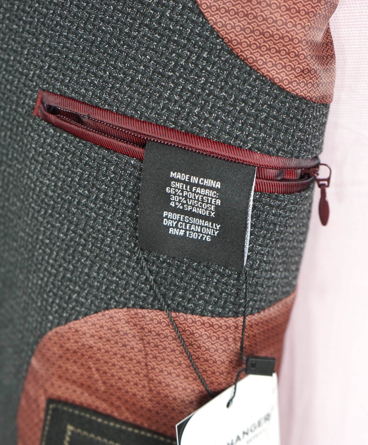 $375 "1 LIKE NO OTHER" - Gray Polyester/Viscose Peak Lapel Blazer - 46