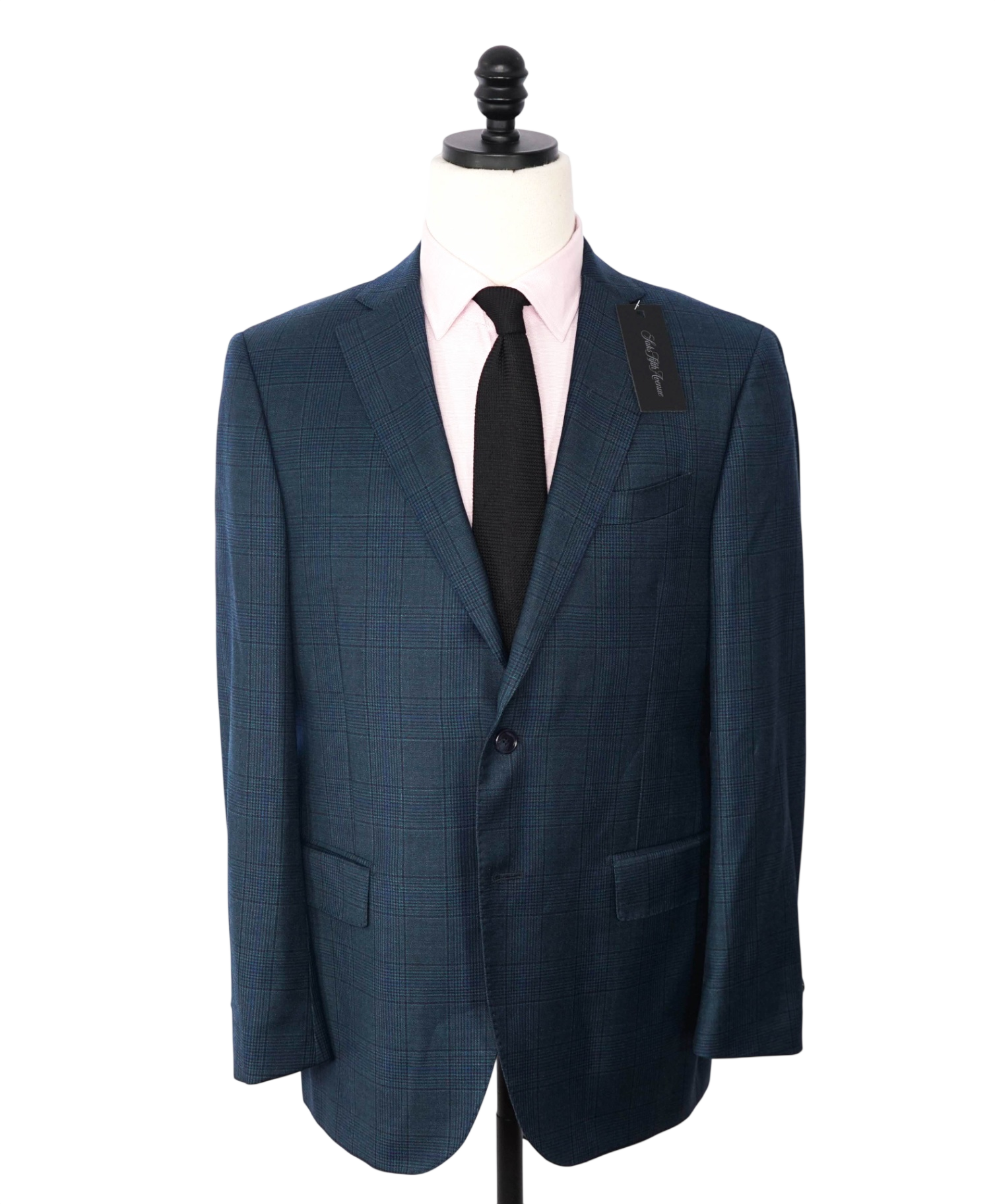 $1,295 LORO PIANA For S5A - Blue Plaid Wool Blazer - 40R