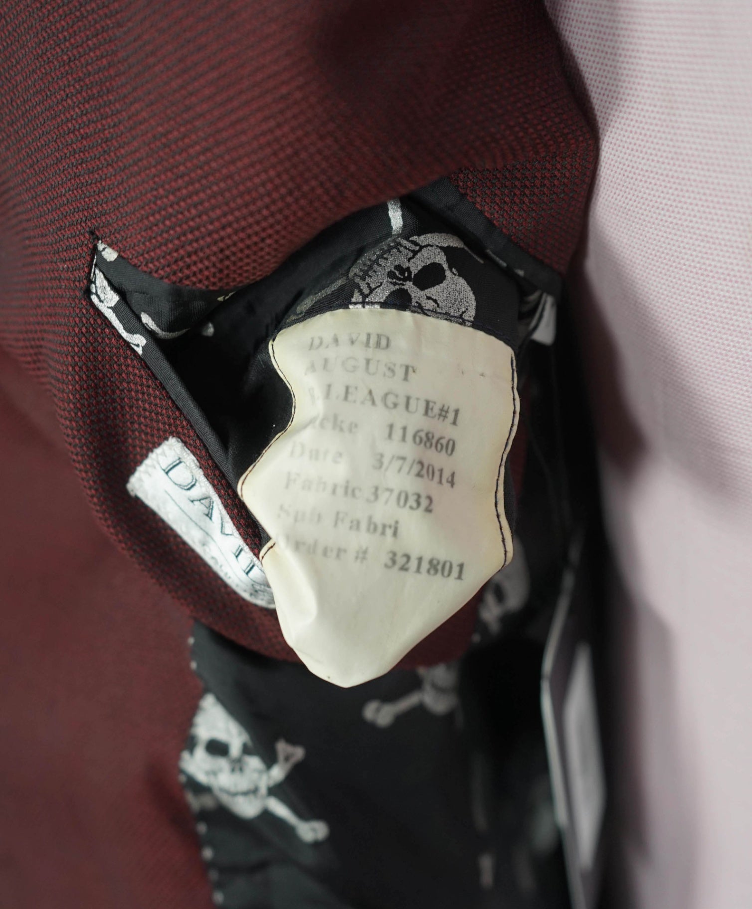$5,950 DAVID AUGUST - *Made For MLBs Brandon League* Burgundy Blazer -42R
