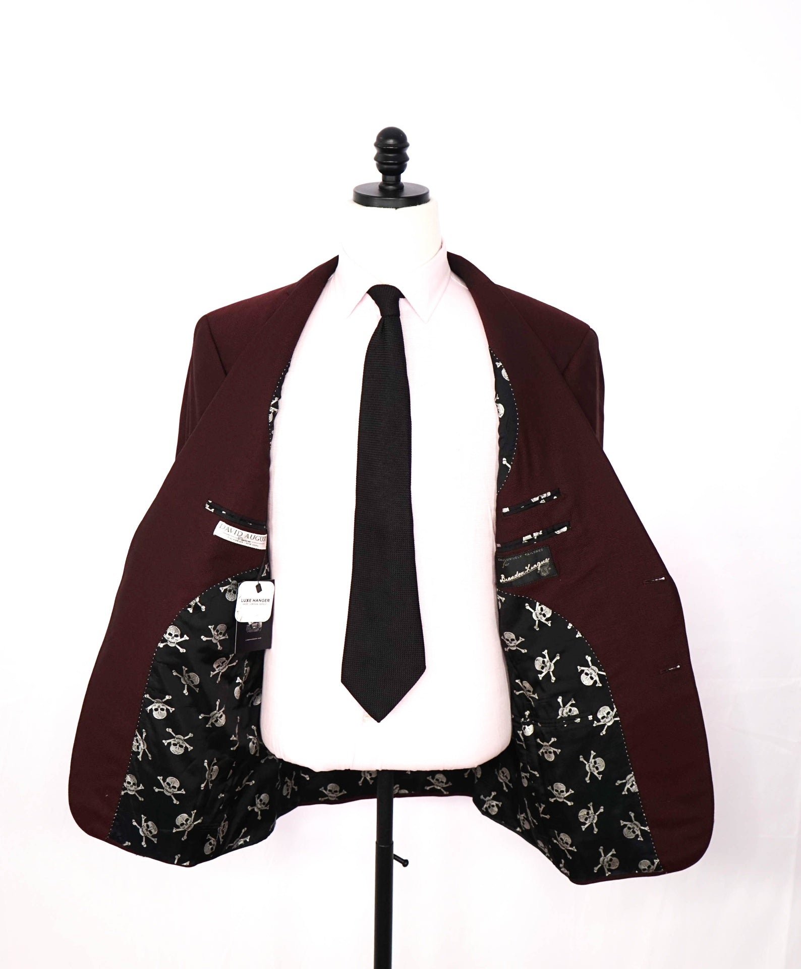 $5,950 DAVID AUGUST - *Made For MLBs Brandon League* Burgundy Blazer -42R
