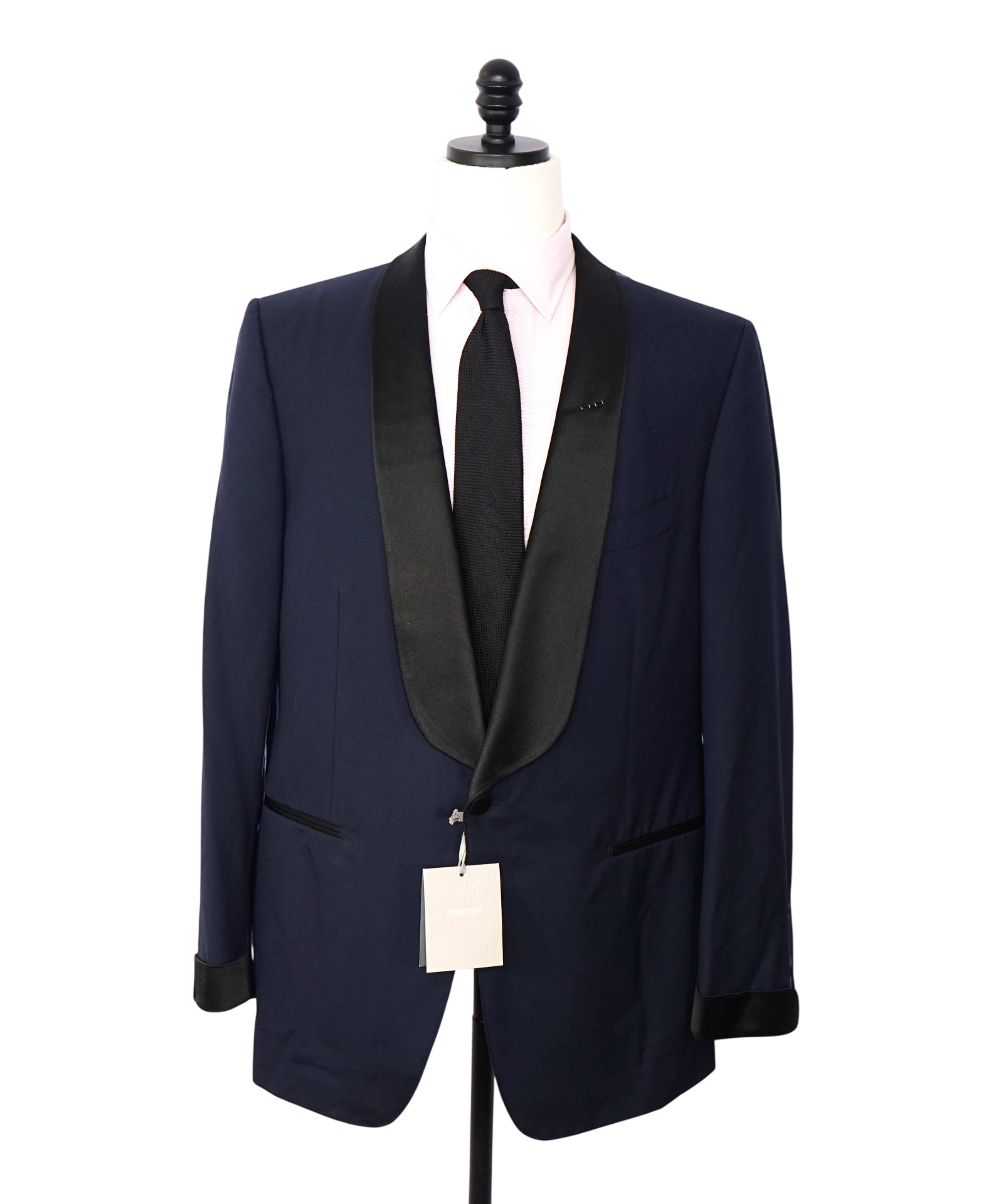 $6,950 TOM FORD - O'Connor Navy Wool Shawl Lapel Tuxedo - 48R