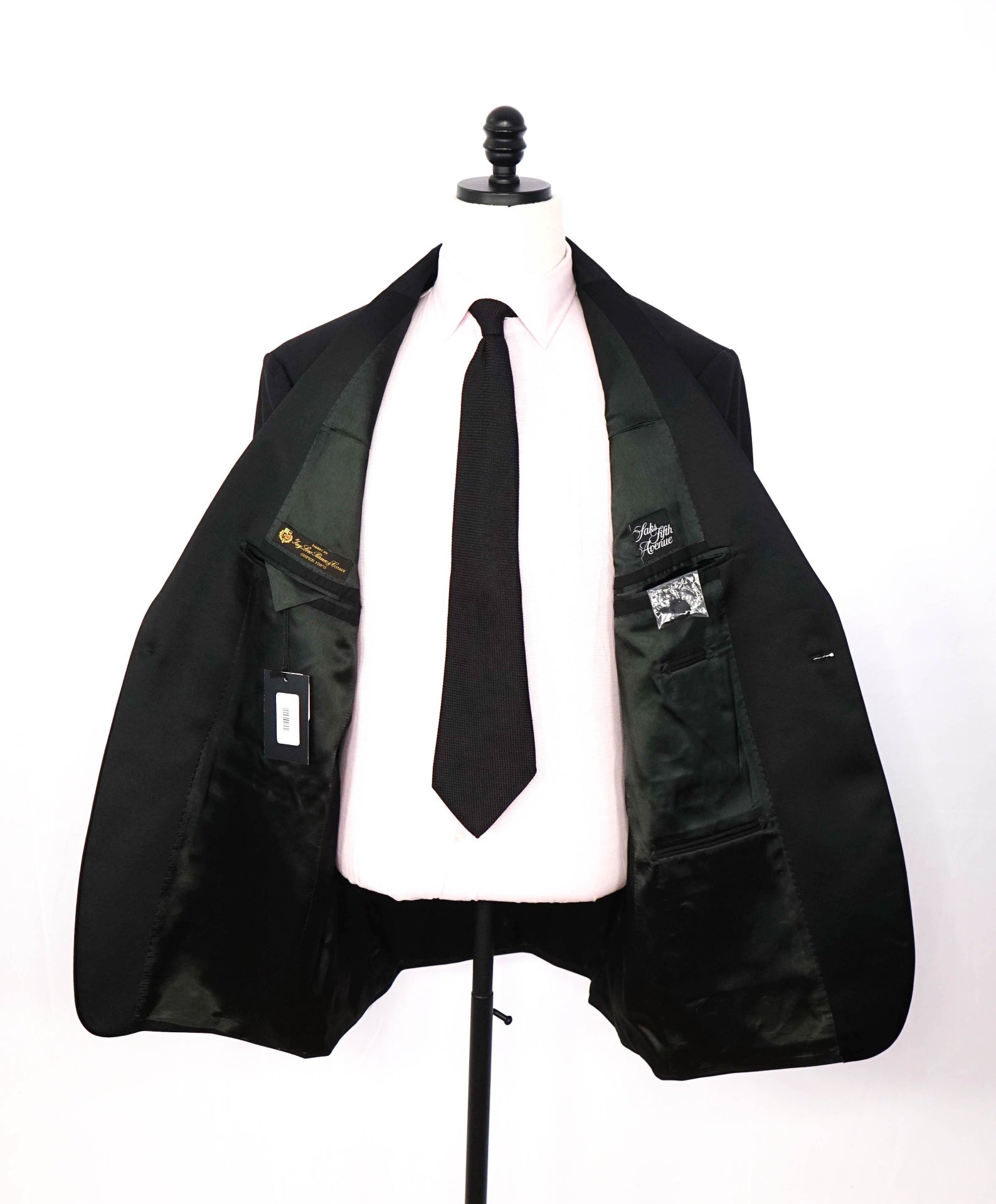 LORO PIANA For SFA - Black Super 120's Wool Dinner Jacket - 44L