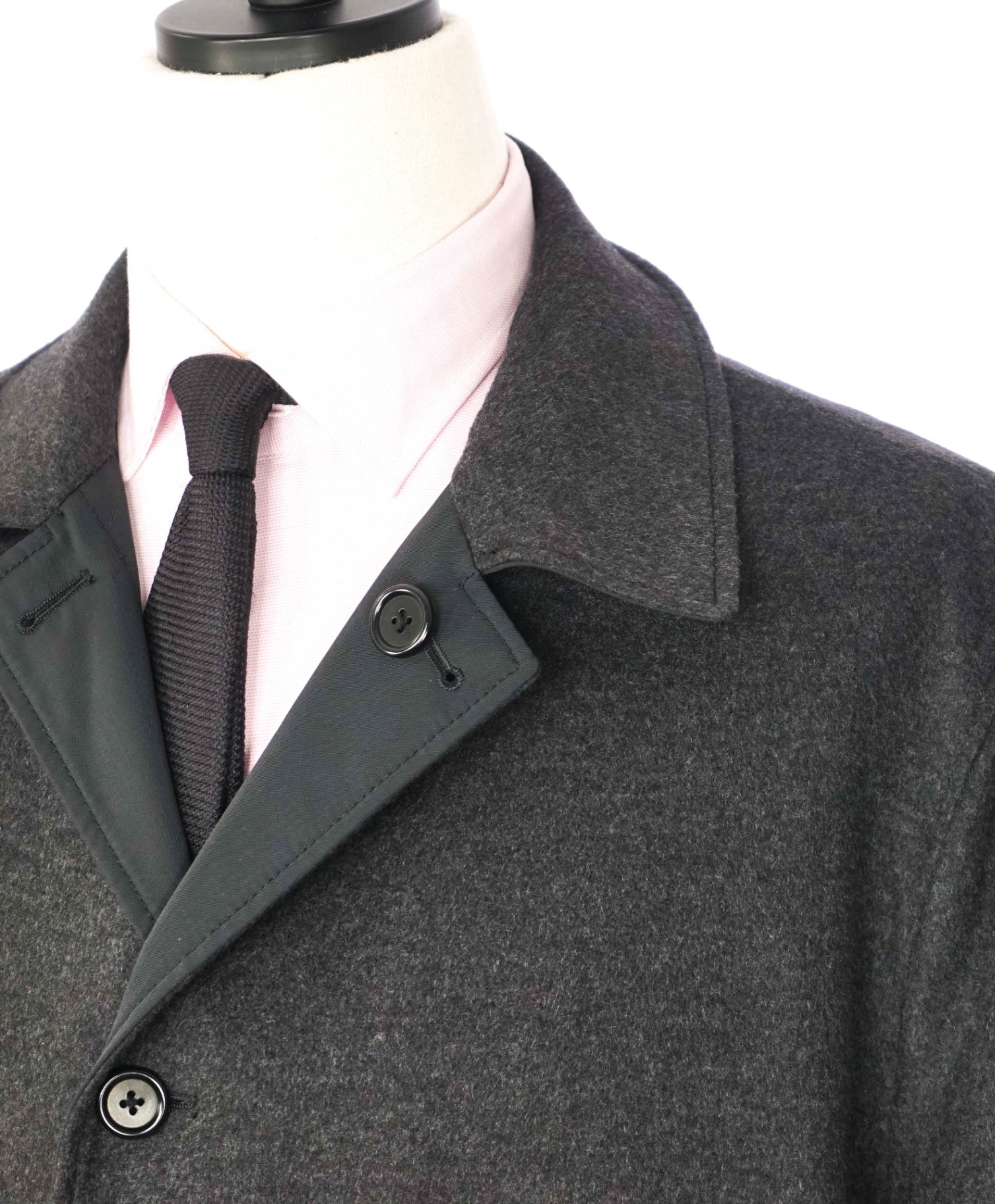 $1,195 SAKS FIFTH AVENUE - Gray Cashmere/Silk Reversible Coat - XXL