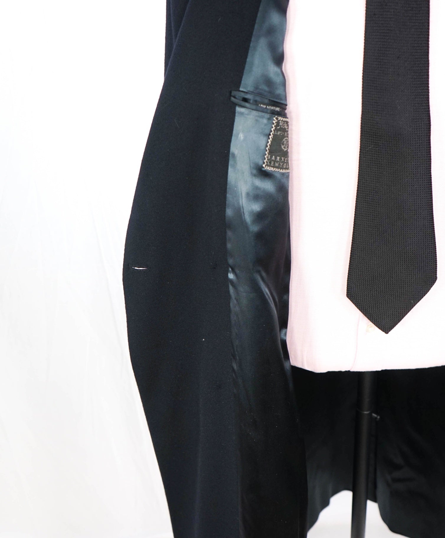 $1,795 HICKEY FREEMAN - Navy Cashmere CALF LENGTH Overcoat - 42R