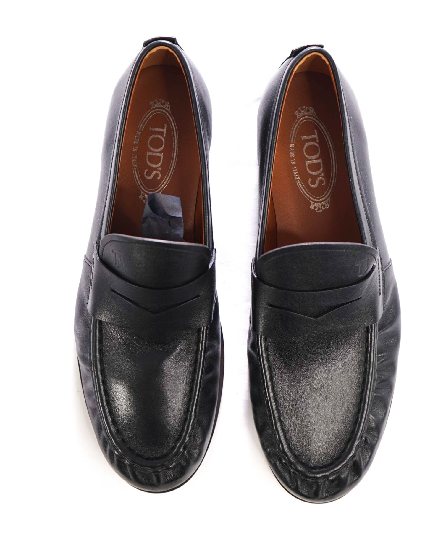 $825 TOD'S - Black Leather Penny YSL Loafers - US 9 (8UK)