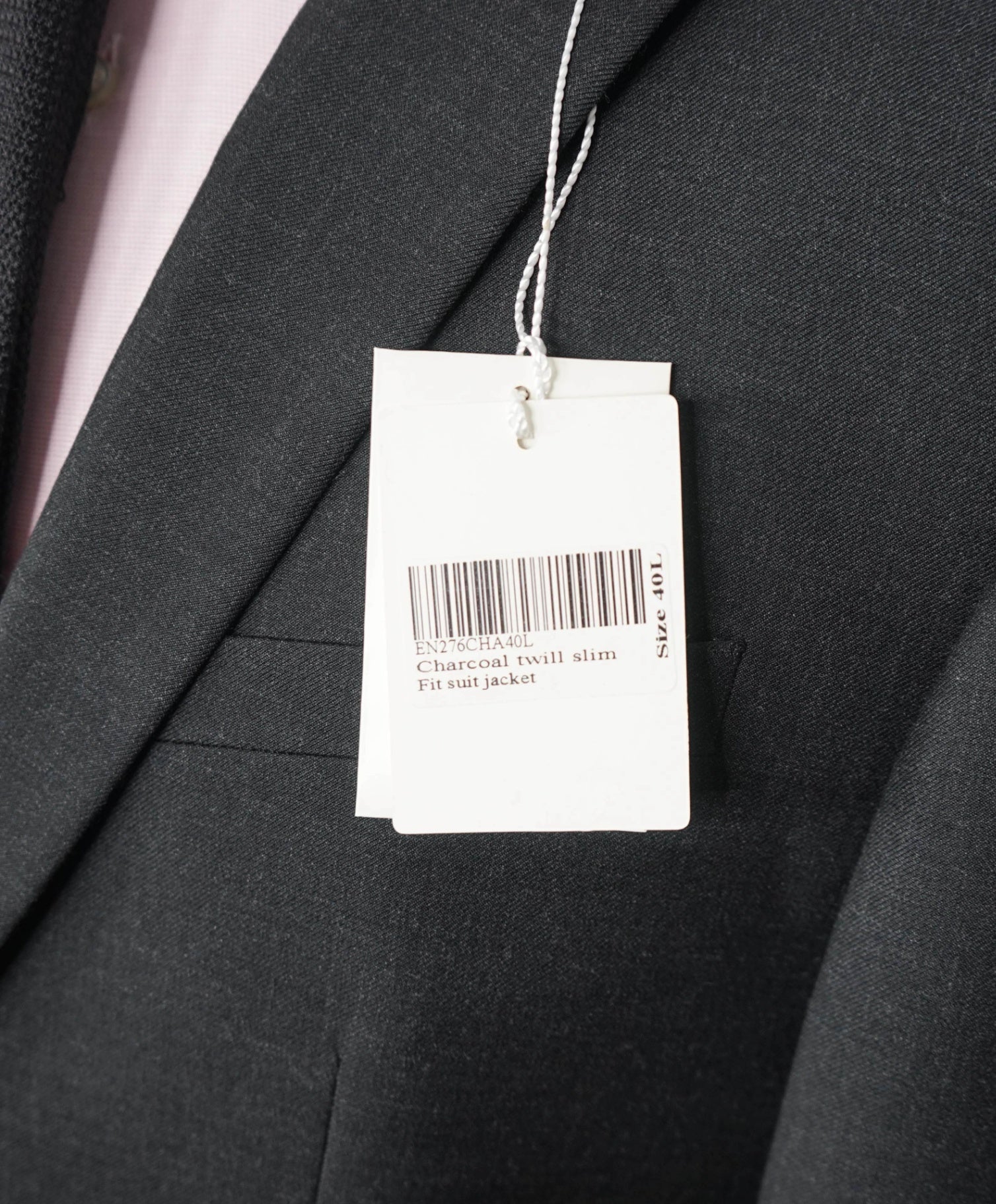 $420 CHARLES TYRWHITT - Solid Gray Super 110 Wool Blazer - 40L