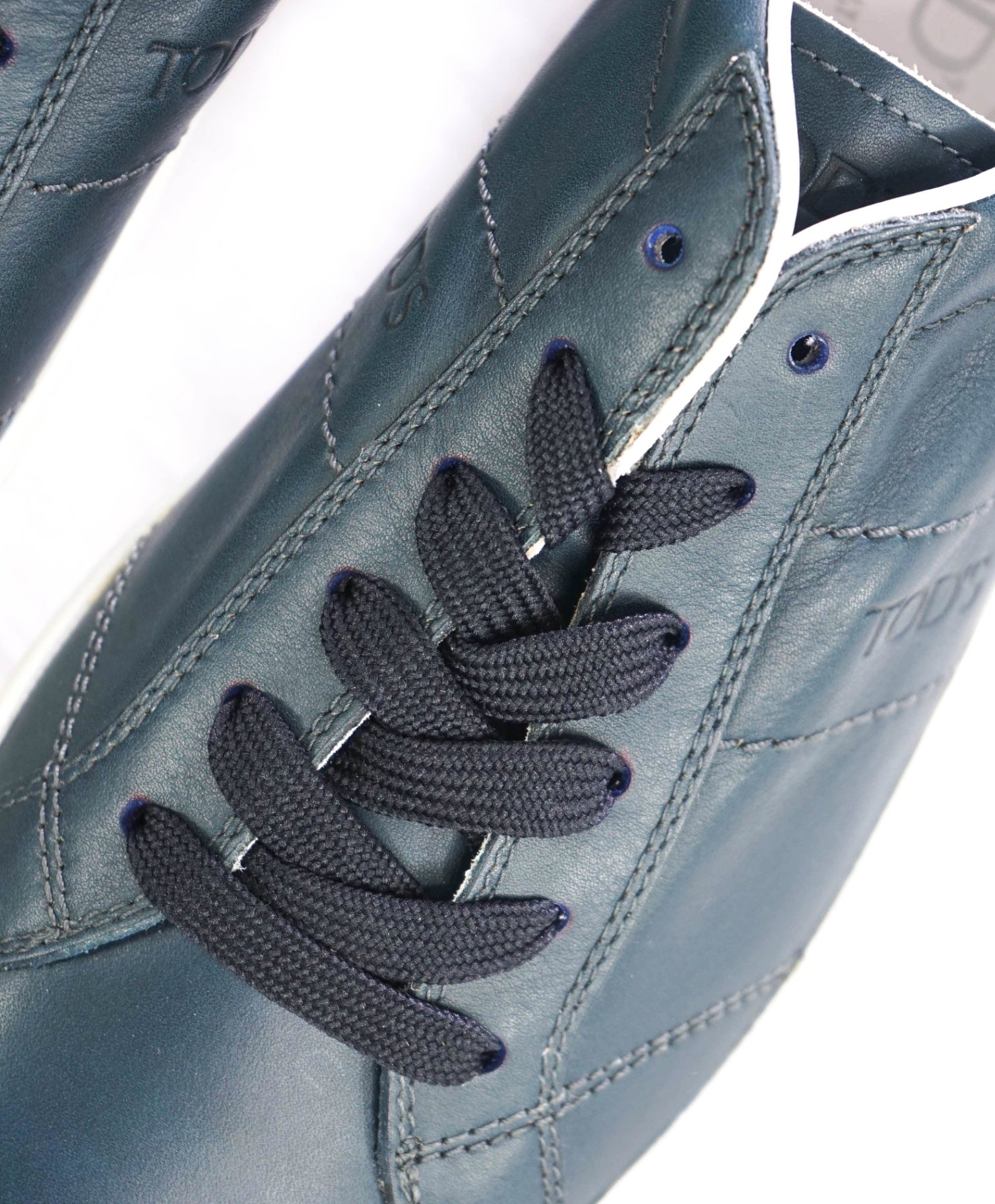 $750 TOD'S - Blue Leather Sneakers - US 9.5 (UK8.5)