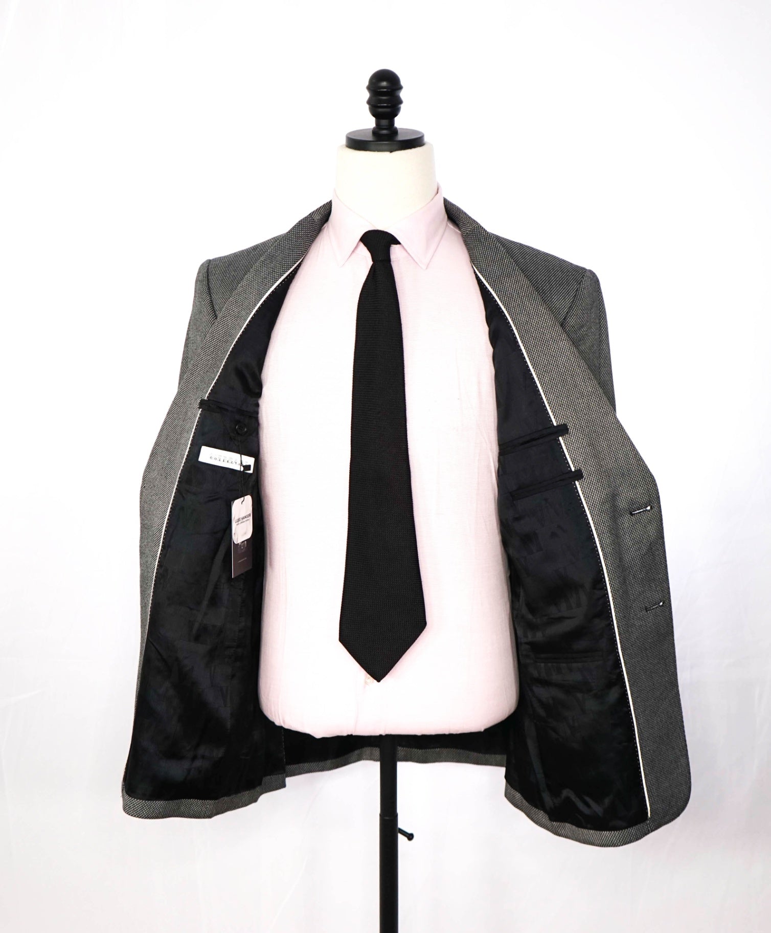 $695 VERSACE - Gray Sharkskin Bamboo Blazer - 42S