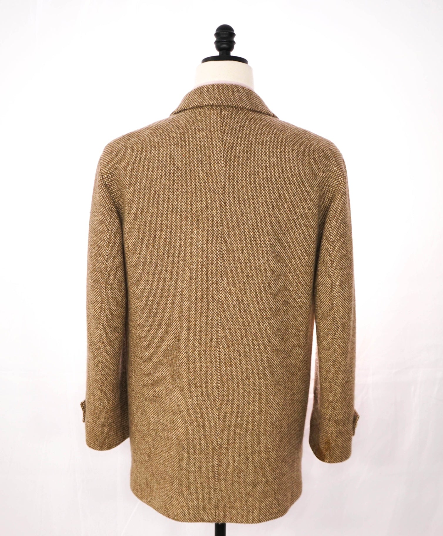 $7,800 KITON - Brown Cashmere Textured Overcoat Coat - 42 US