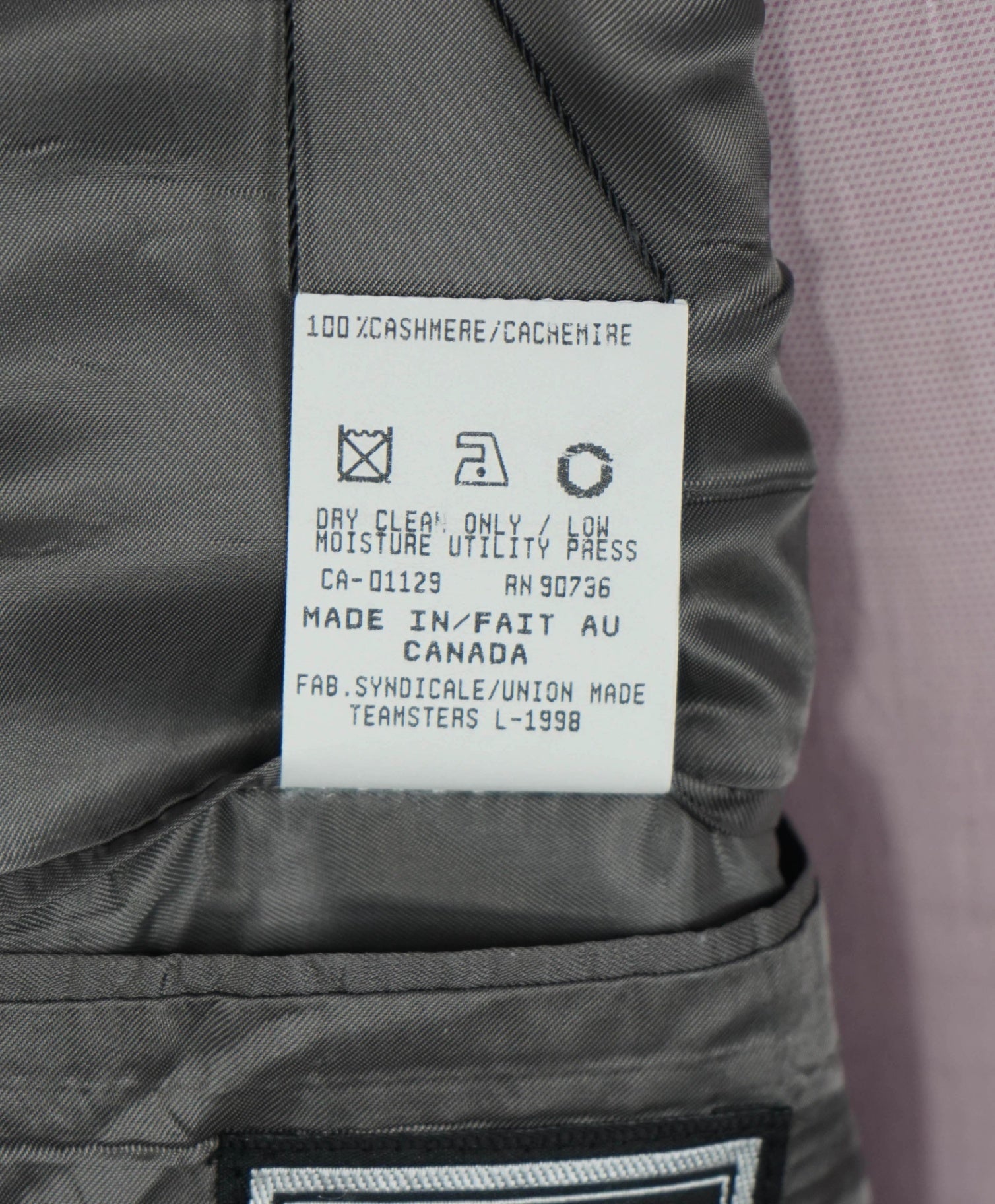 $795 RALPH LAUREN - VINTAGE Gray 100% Cashmere Blazer - 44R