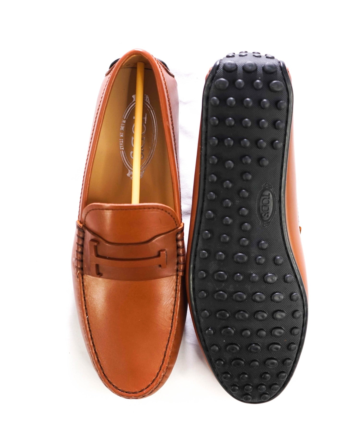 $975 TOD'S - Brown Leather Driving Loafers - US 7.5 (6.5UK)