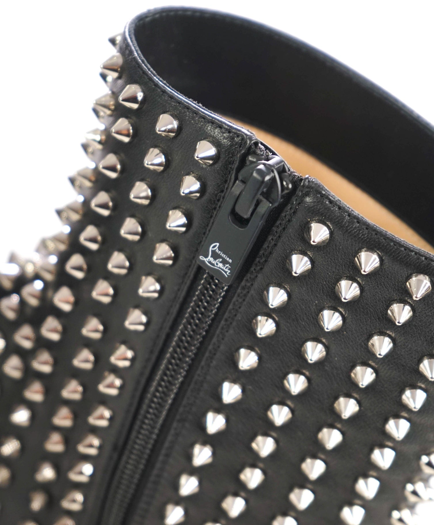 $2,395 LOUBOUTIN - Black "CONDORA SPIKES" 100mm Bootie - US 10 (40EU)