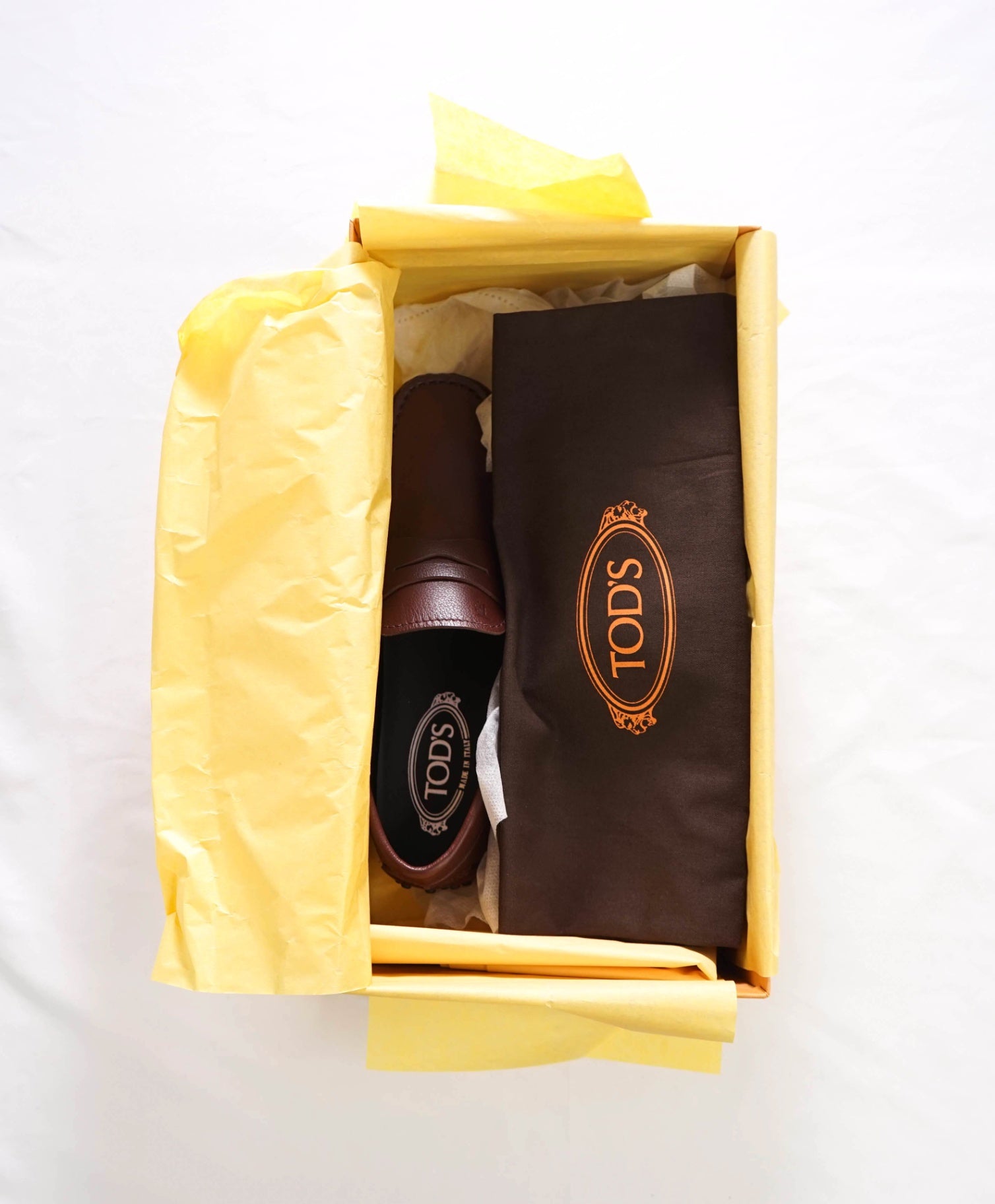 $975 TOD'S - Brown Pebble Leather Driving Loafers - US 6.5 (5.5UK)