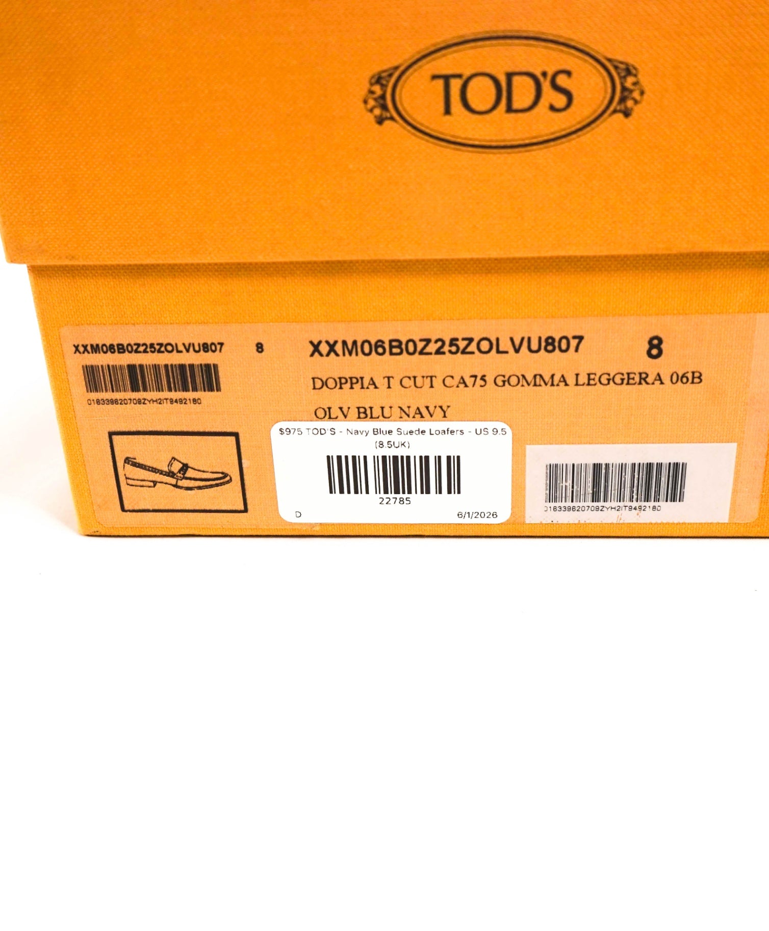 $975 TOD'S - Navy Blue Distressed Suede Loafers - US 9.5 (8.5UK)