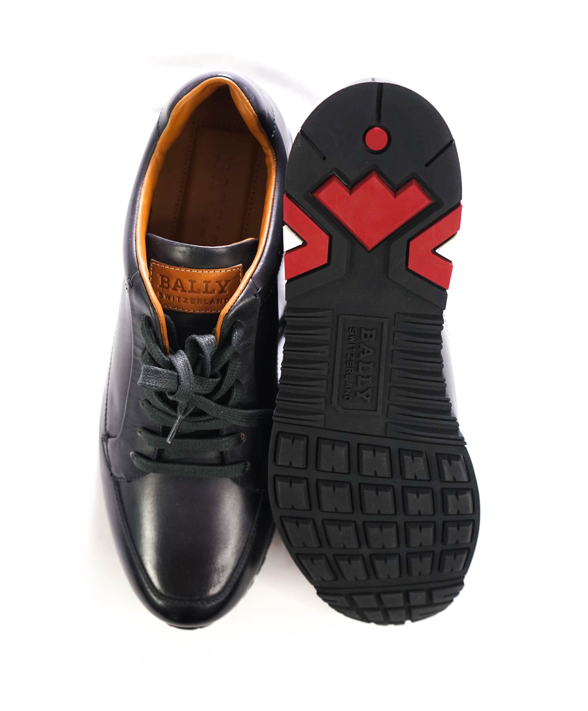 $550 BALLY - Deep Gray Leather Sneakers - US 7 (6UK)