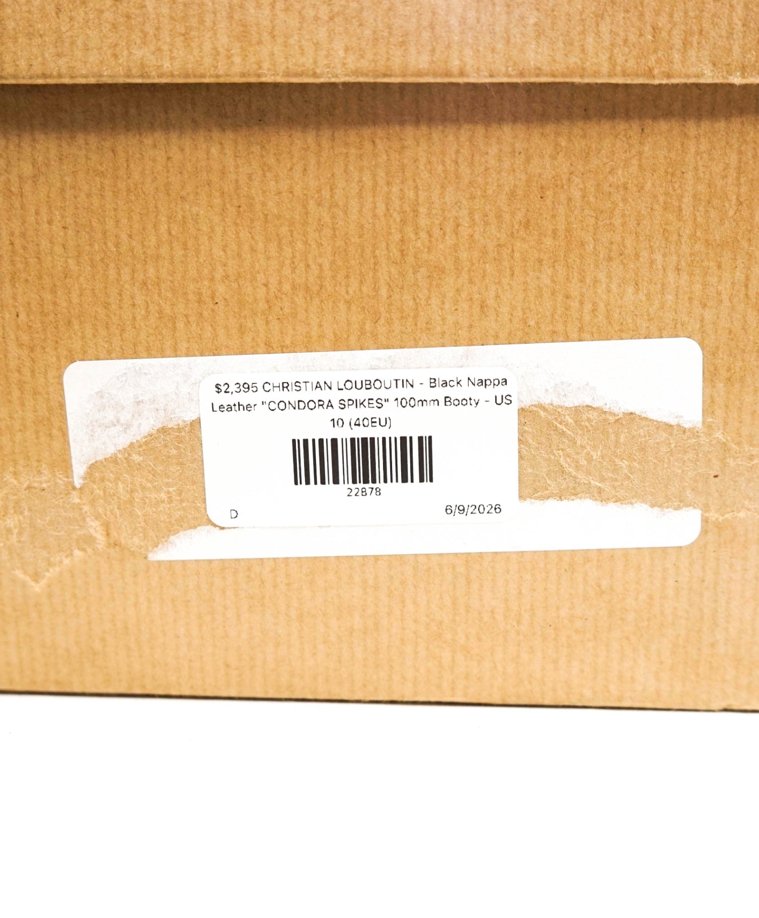 $2,395 LOUBOUTIN - Black "CONDORA SPIKES" 100mm Bootie - US 10 (40EU)
