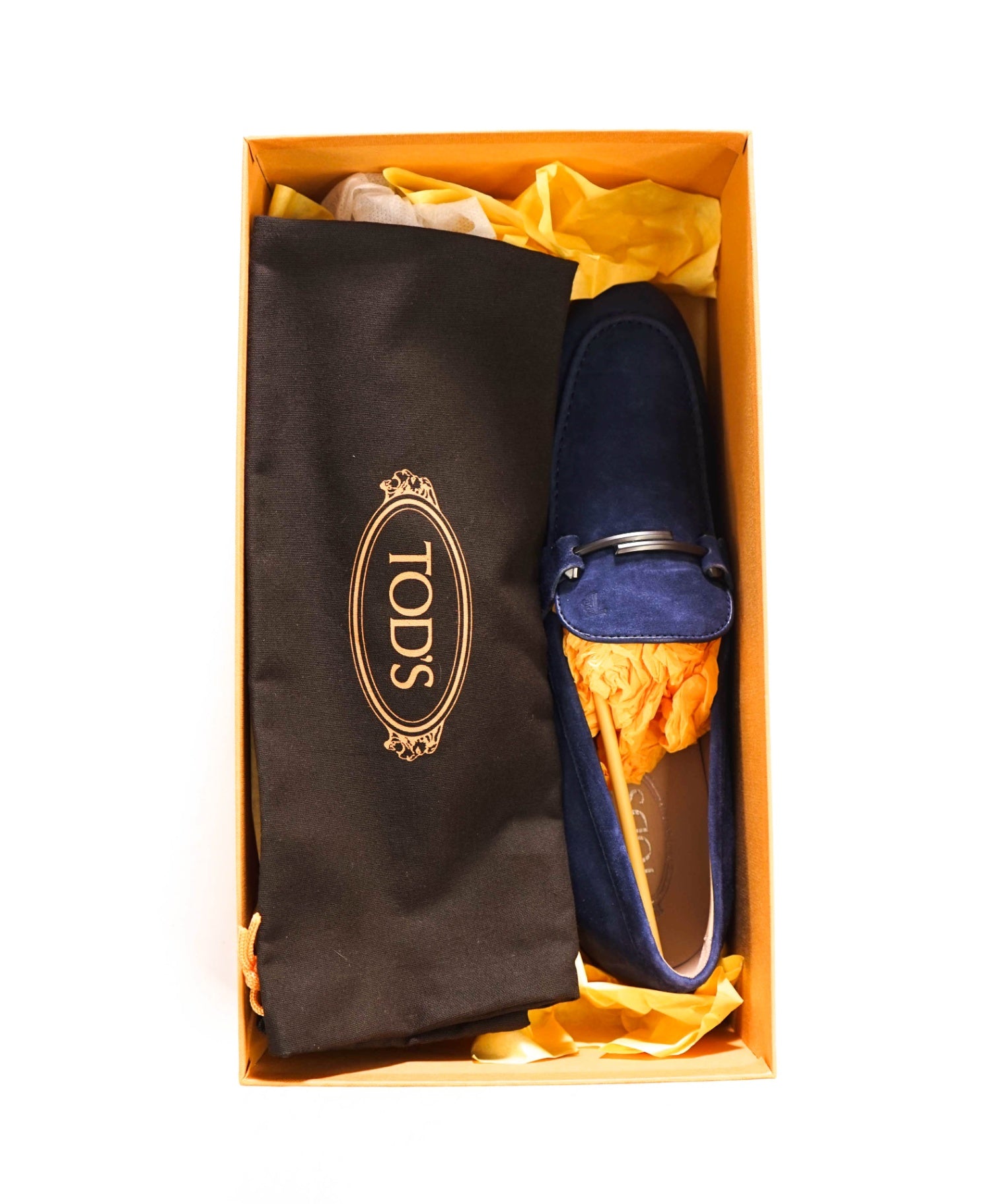 $975 TOD'S - Navy Blue Distressed Suede Loafers - US 9.5 (8.5UK)