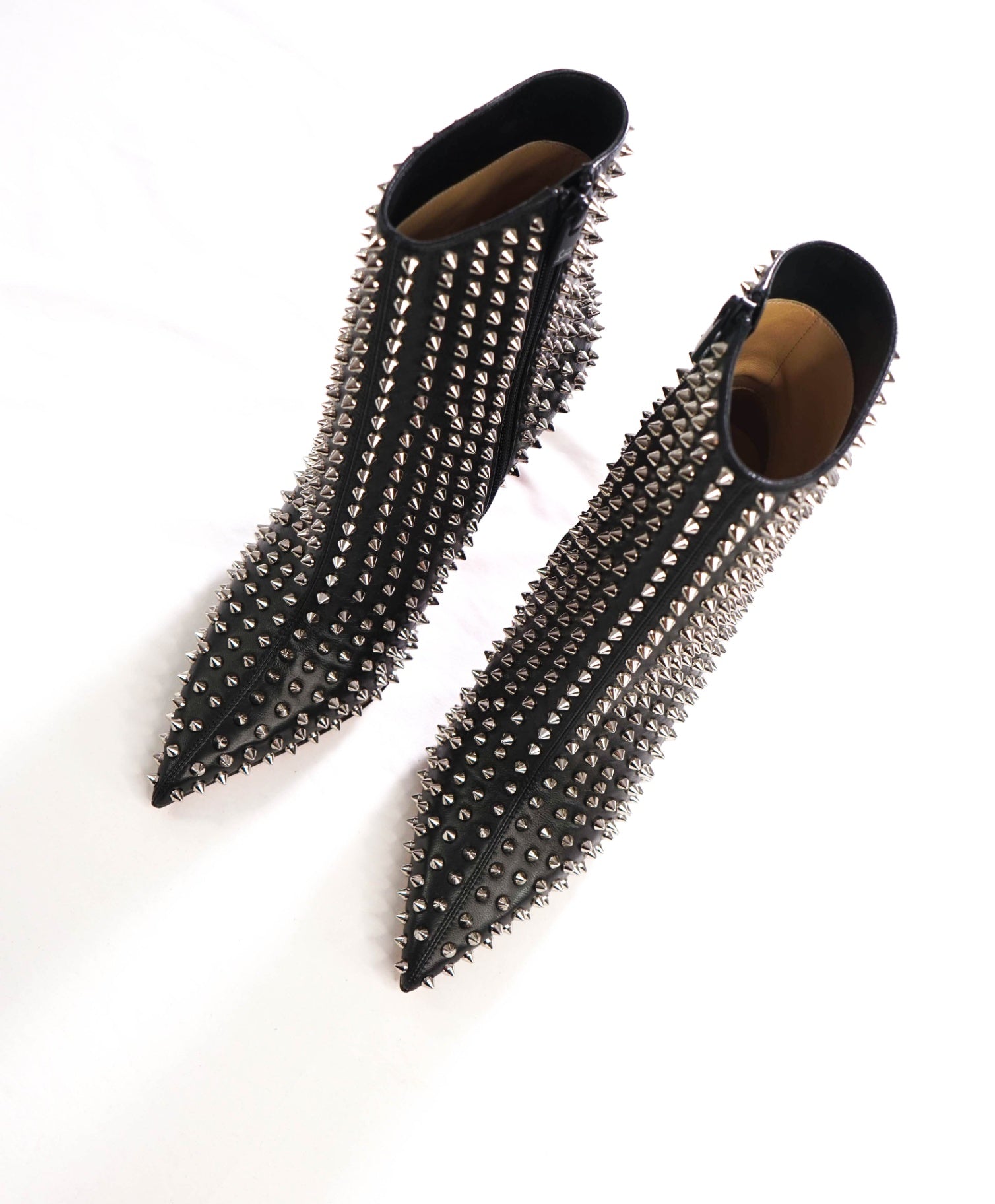 $2,395 LOUBOUTIN - Black "CONDORA SPIKES" 100mm Bootie - US 10 (40EU)