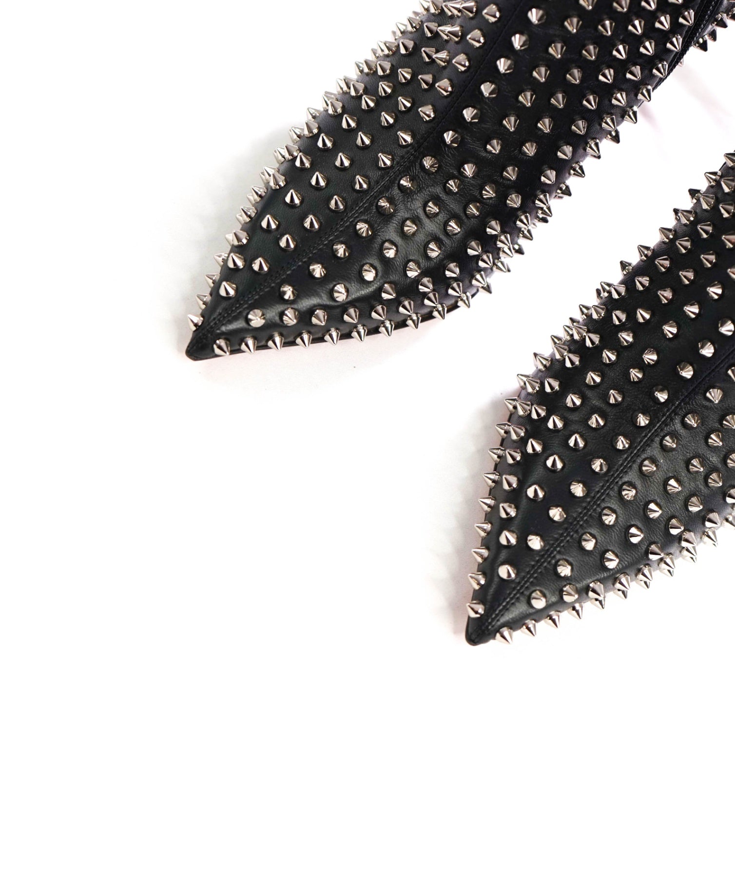 $2,395 LOUBOUTIN - Black "CONDORA SPIKES" 100mm Bootie - US 10 (40EU)