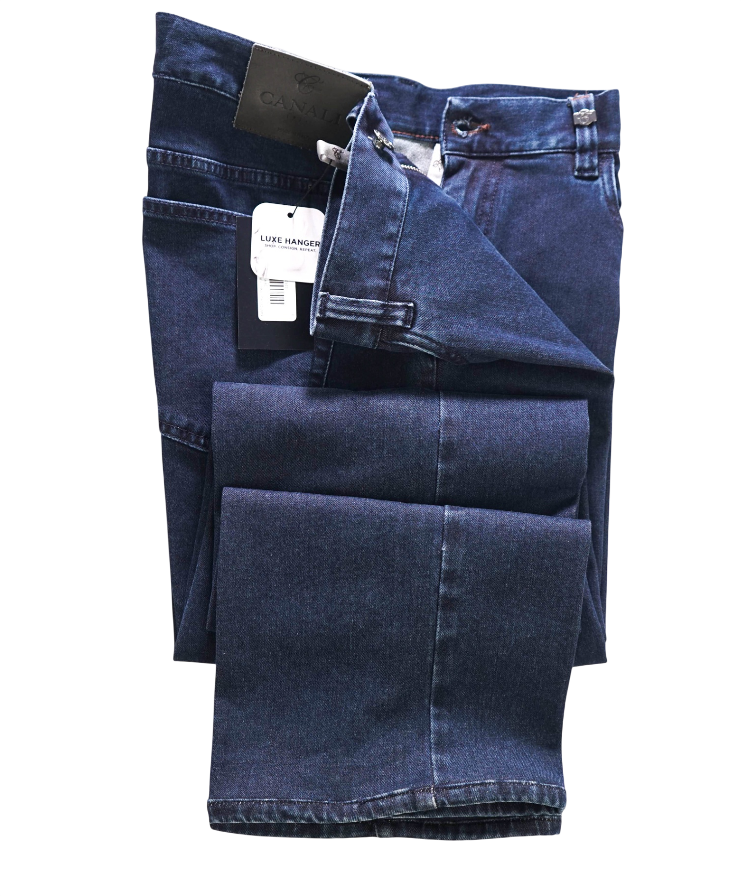 $440 CANALI - Medium Wash Denim Jeans - 38W
